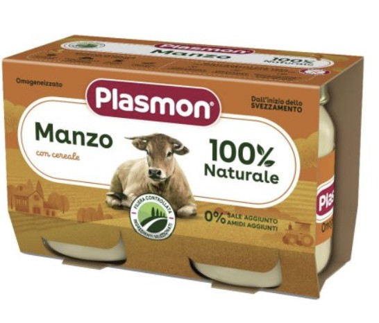 Plasmon Omogenizzato Manzo 2 Vasetti da 120 g