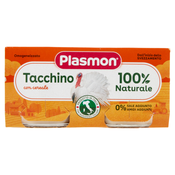 Plasmon Omogenizzato Tacchino 2 Vasetti da 120 g