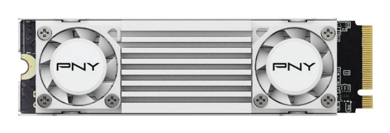 PNY CS3150 SSD M2 Disco rigido solido NVMe PCIe Gen5 x4 da 2 TB con dissipatore di calore bianco