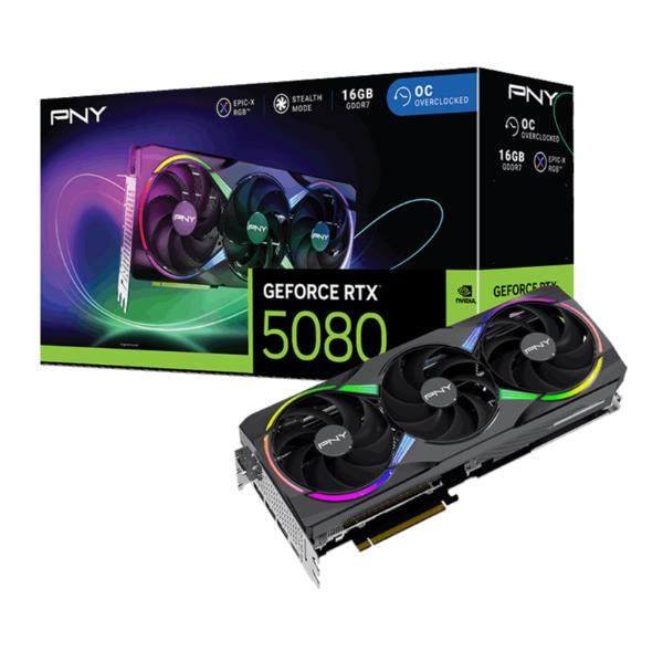 Pny Geforce Rtx 5080 16GB Argb Overcloc. Triplefan VCG508016TFXXPB1-O
