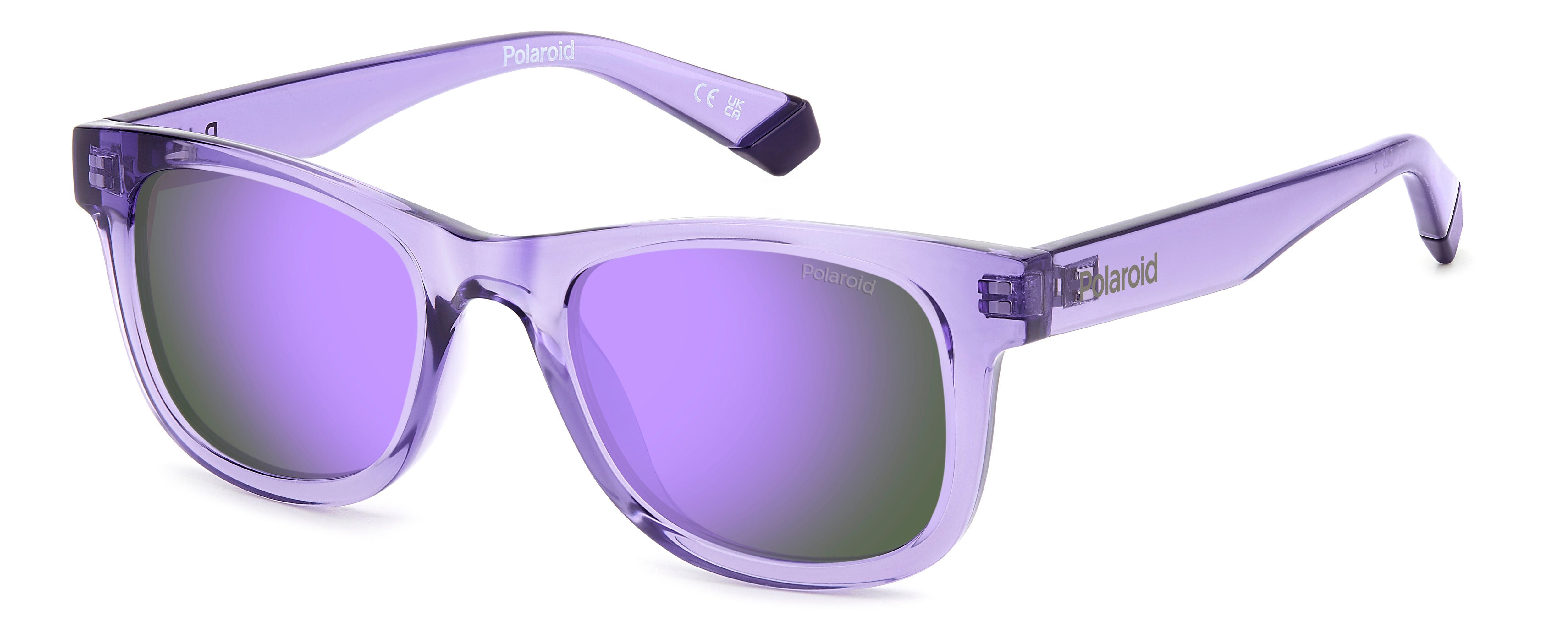 Polaroid Bambino Polaroid PLD 8009/N/NEW 789/MF Occhiali da sole bambino Plastica Viola Viola Squadrata Polarizzata Specchiato