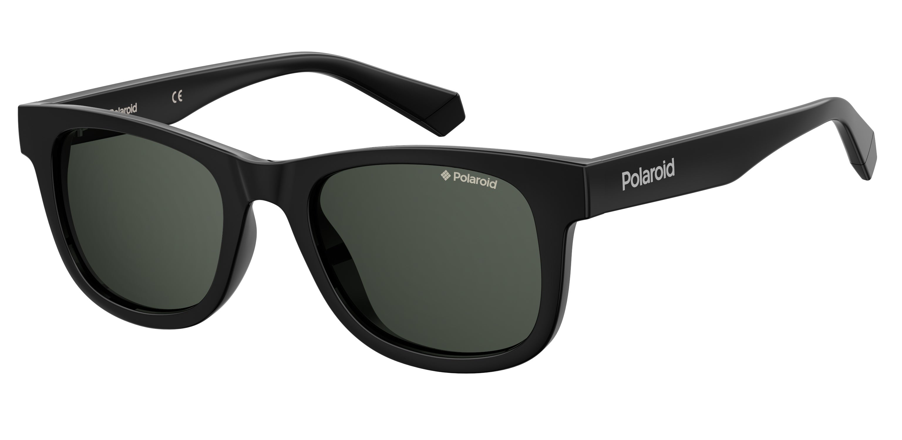 Polaroid Bambino Polaroid PLD 8009/N/NEW 807/M9 Occhiali da sole bambino Plastica Nero Grigio Squadrata Polarizzata