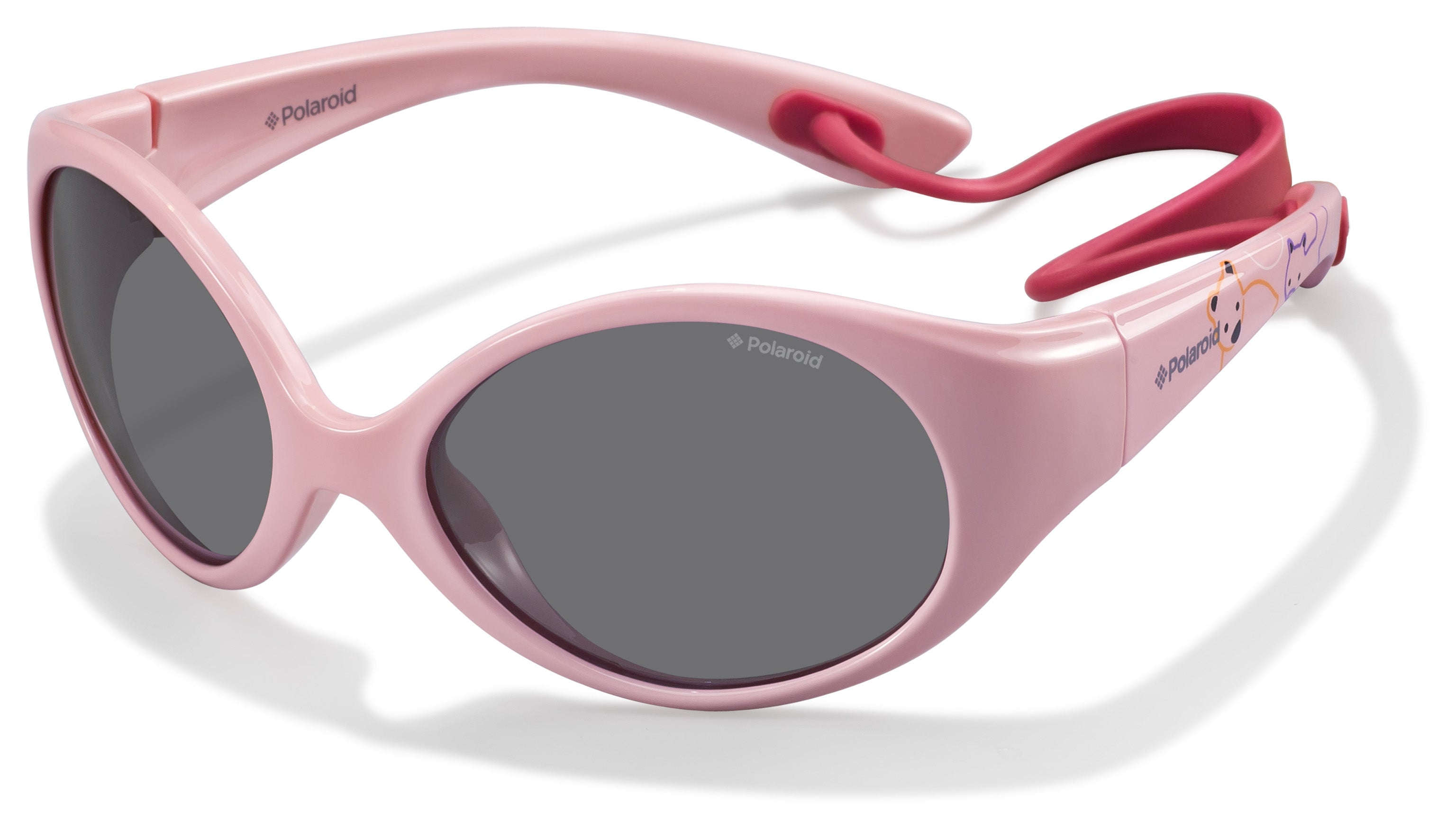 Polaroid Bambino Polaroid PLD 8010/S NM9/Y2 Occhiali da sole bambino Plastica Rosa Grigio Rotonda Polarizzata