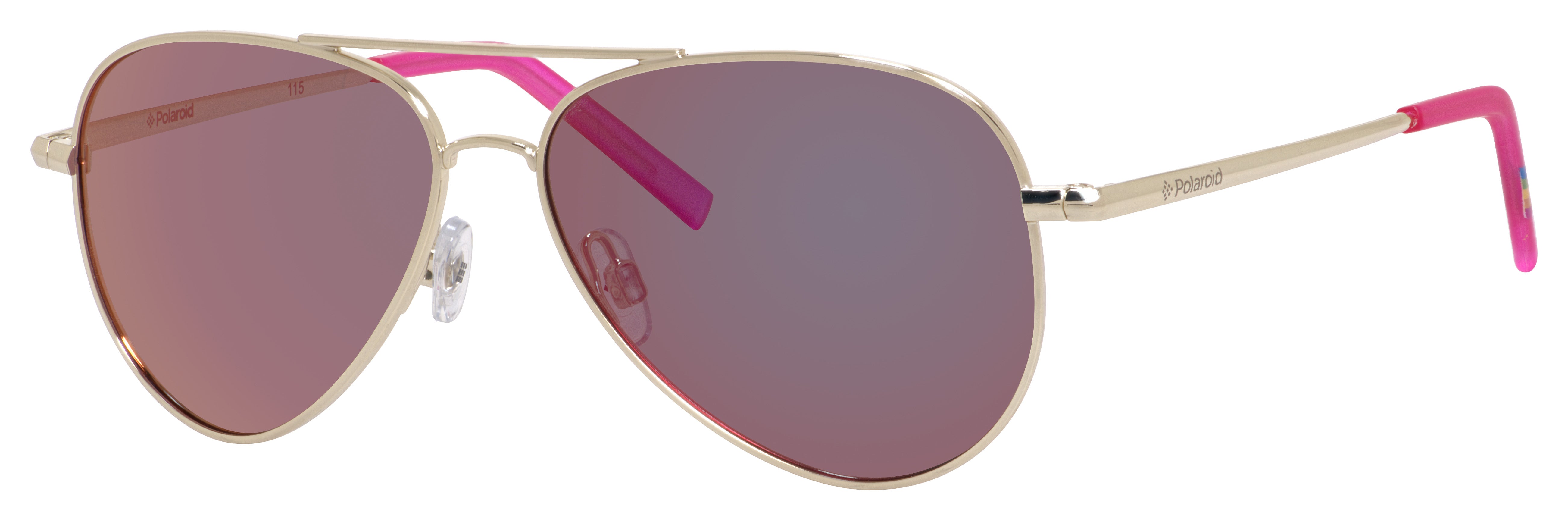 Polaroid Bambino Polaroid PLD 8015/N J5G/AI Occhiali da sole bambino Metallo Oro Grigio Pilot Polarizzata Specchiato