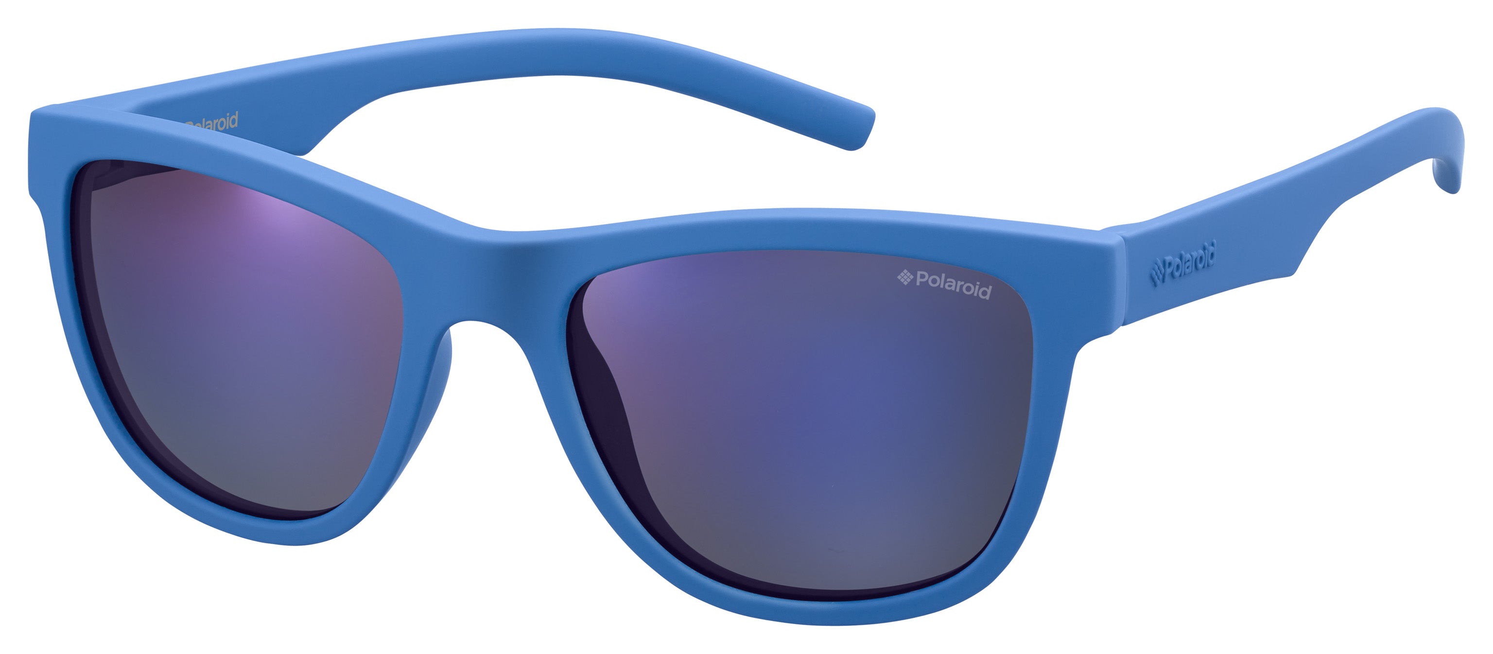 Polaroid Bambino Polaroid PLD 8018/S ZDI/JY Occhiali da sole bambino Plastica Blu Squadrata Polarizzata