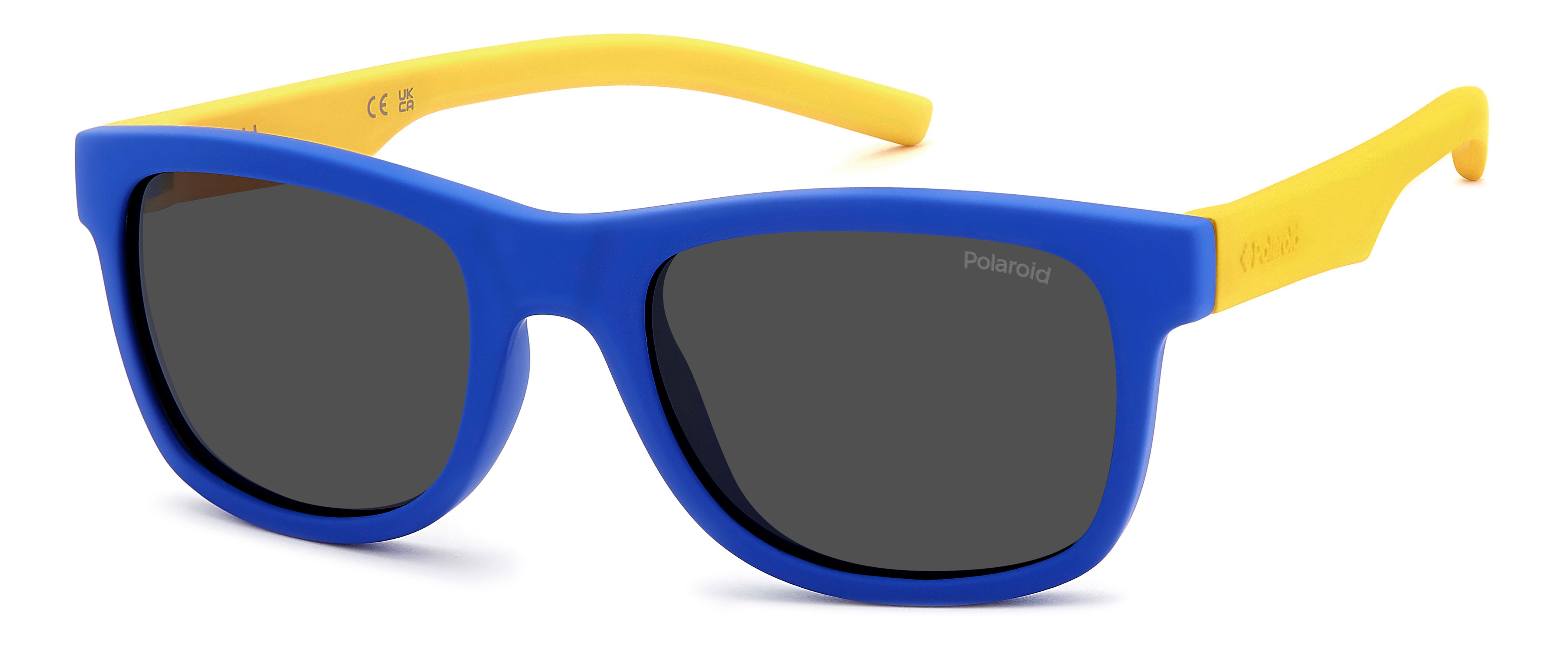 Polaroid Bambino Polaroid PLD 8020/S DCD/M9 Occhiali da sole bambino Plastica Blu Grigio Squadrata Polarizzata