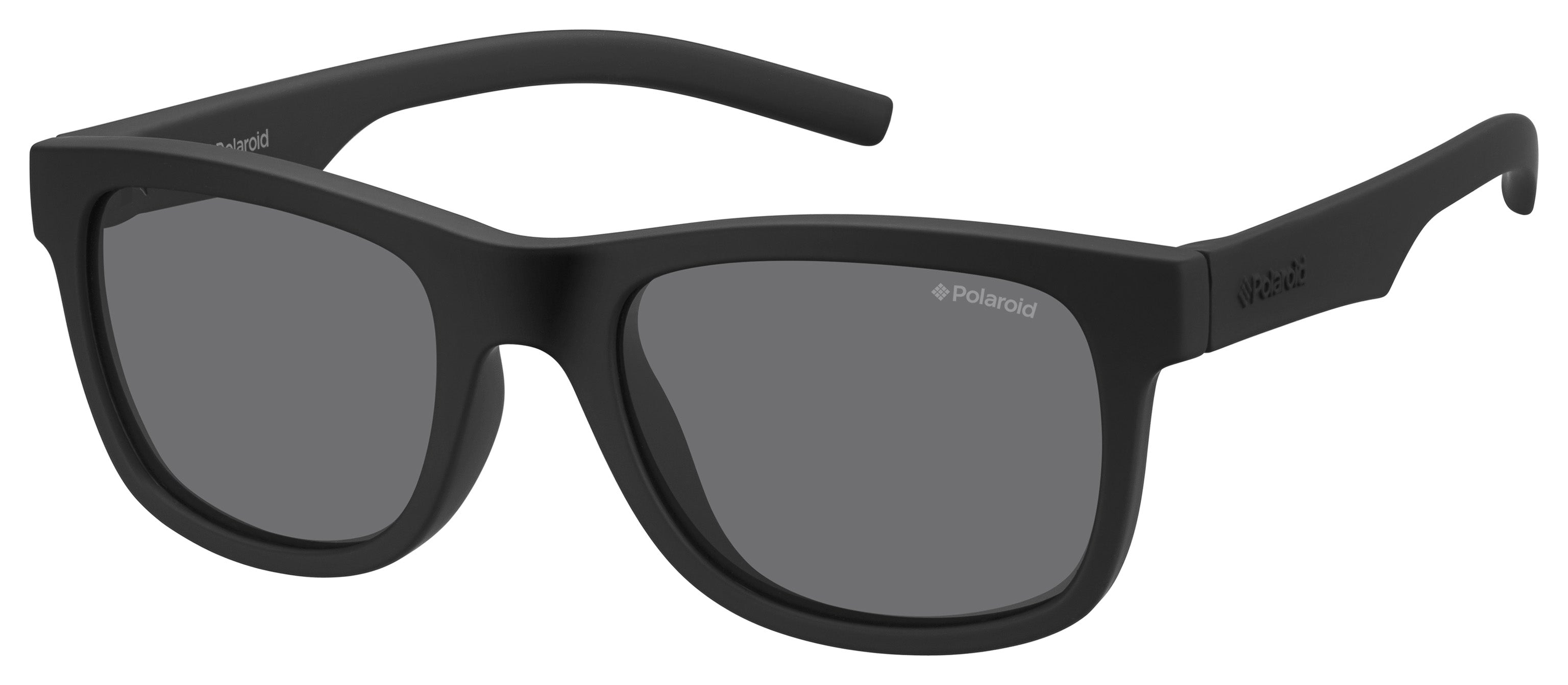 Polaroid Bambino Polaroid PLD 8020/S YYV/Y2 Occhiali da sole bambino Plastica Nero Squadrata Polarizzata