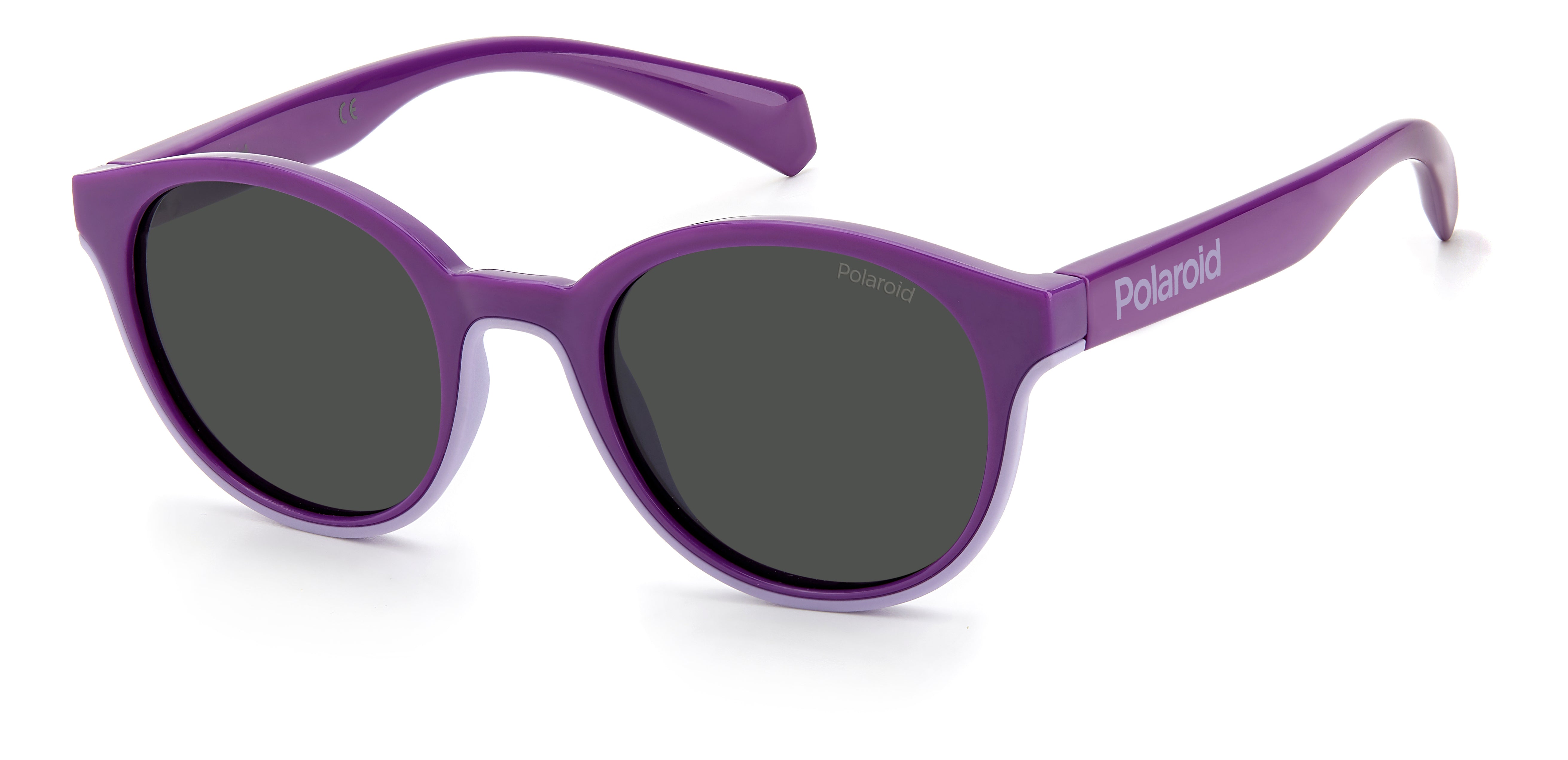 Polaroid Bambino Polaroid PLD 8040/S RY8/M9 Occhiali da sole bambino Plastica Viola Grigio Rotonda