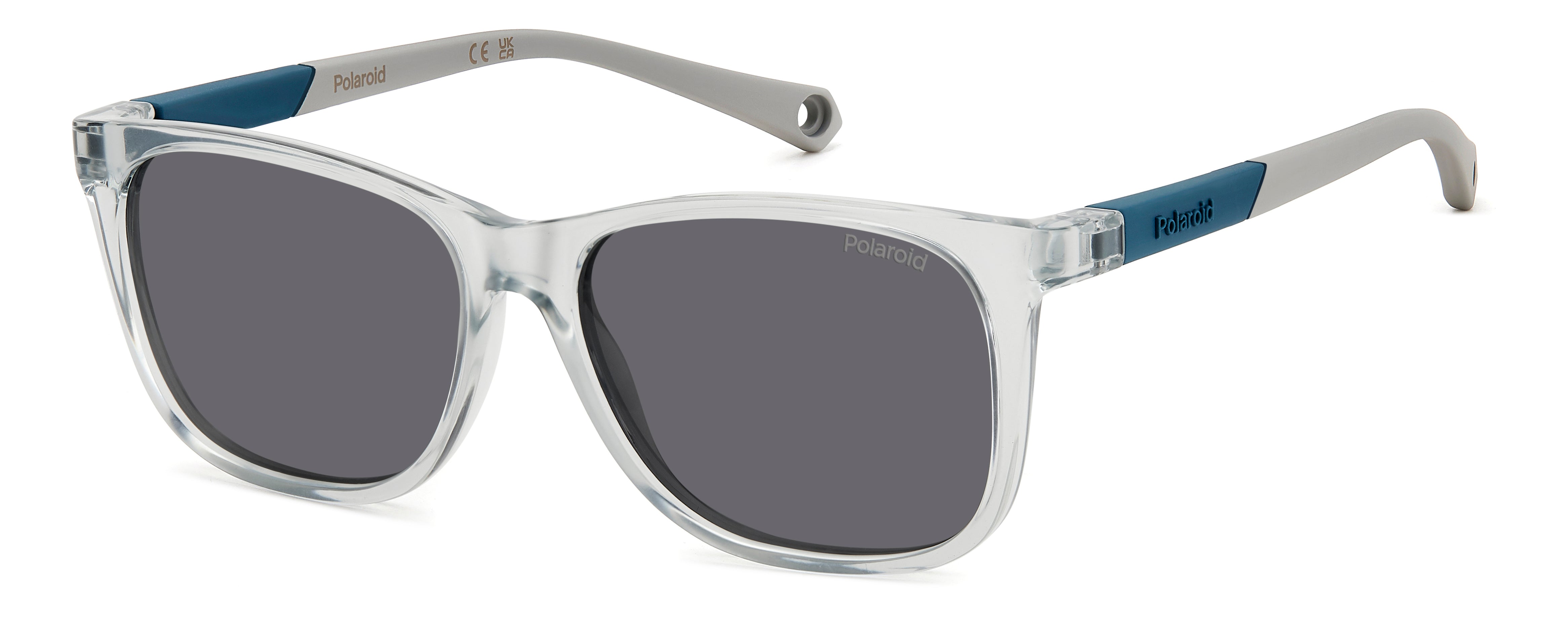 Polaroid Bambino Polaroid PLD 8058/S KB7/M9 Occhiali da sole bambino Plastica Grigio Grigio Squadrata Polarizzata