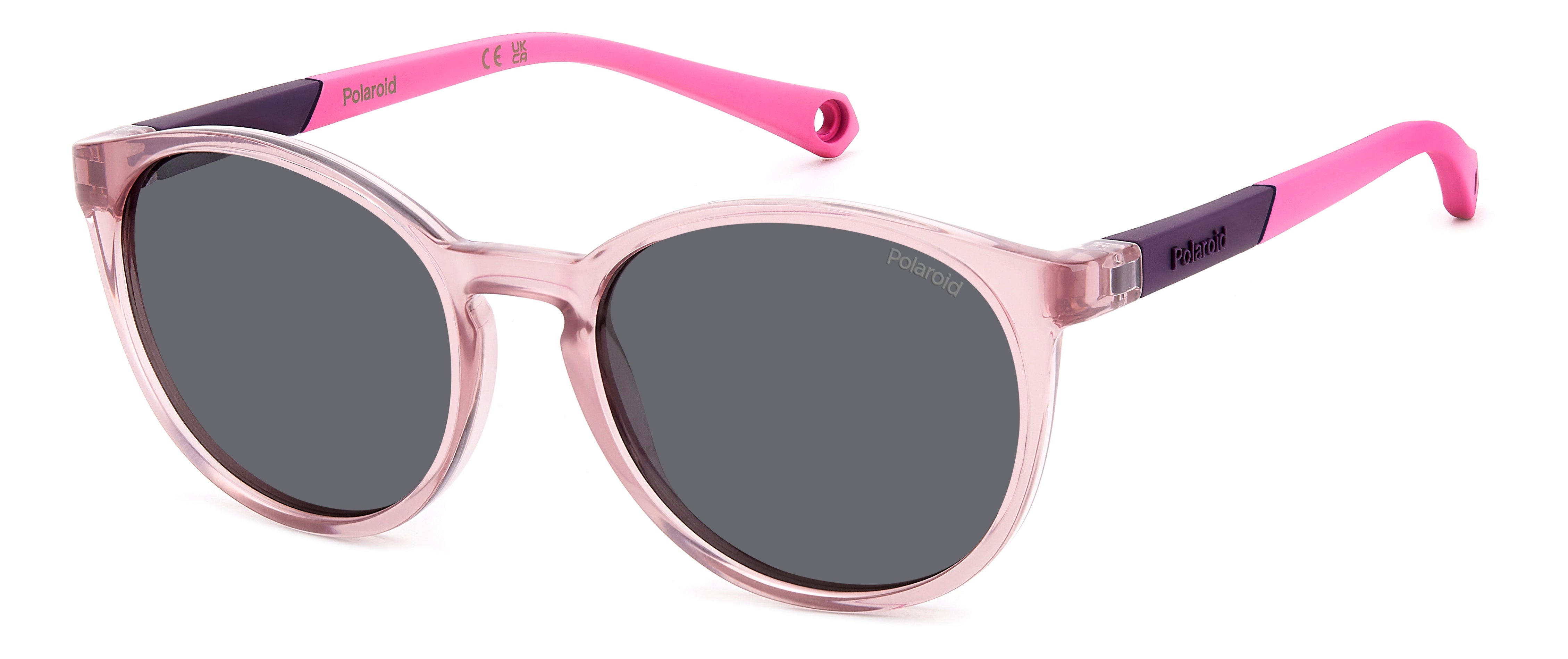 Polaroid Bambino Polaroid PLD 8059/S 35J/M9 Occhiali da sole bambino Plastica Rosa Grigio Pantos Polarizzata