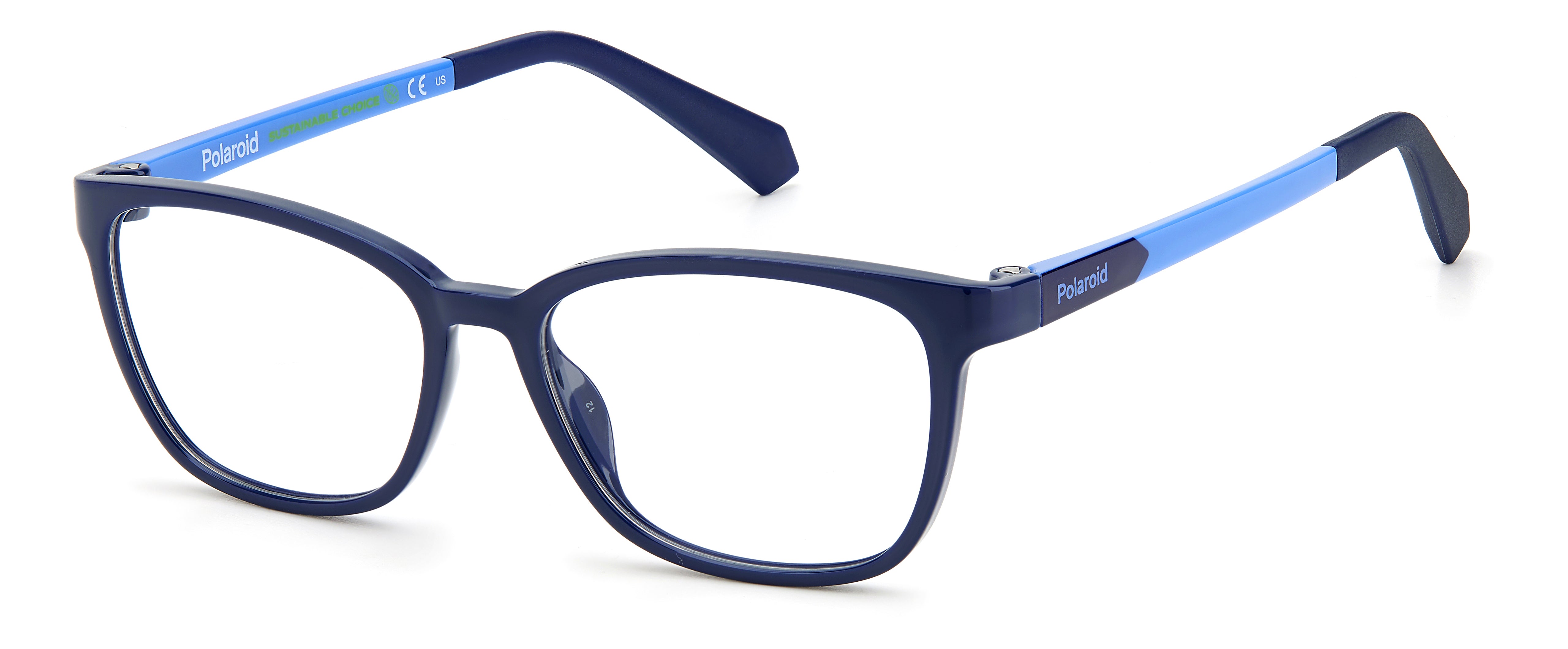 Polaroid Bambino Polaroid PLD D826 ZX9 Montature da vista bambino Eco-poliammide Blu Squadrata