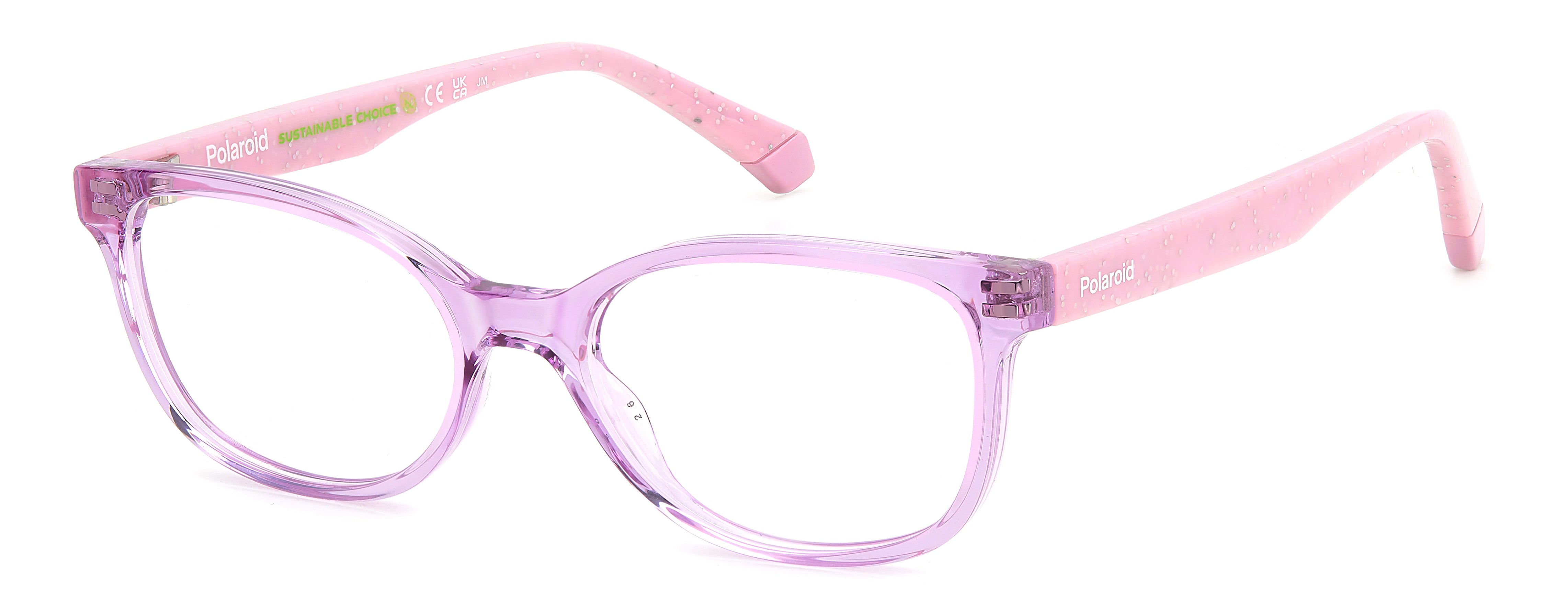 Polaroid Bambino Polaroid PLD D833 789 Montature da vista bambino Plastica Lilla Cat Eye