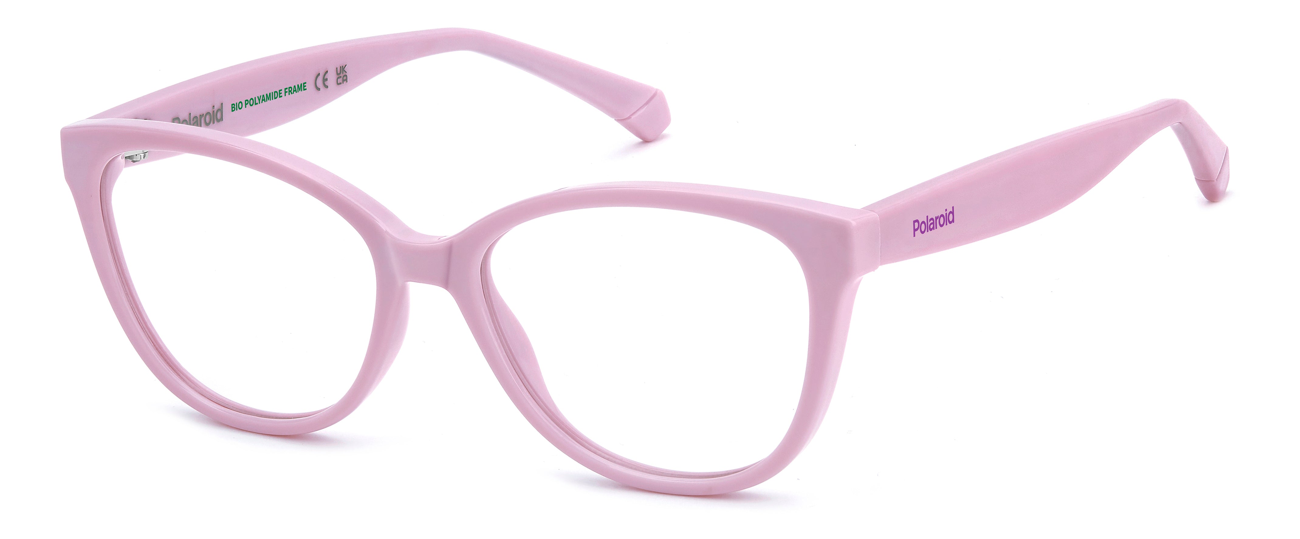 Polaroid Bambino Polaroid PLD D847 35J Montature da vista bambino Eco-poliammide Rosa Cat Eye Normale
