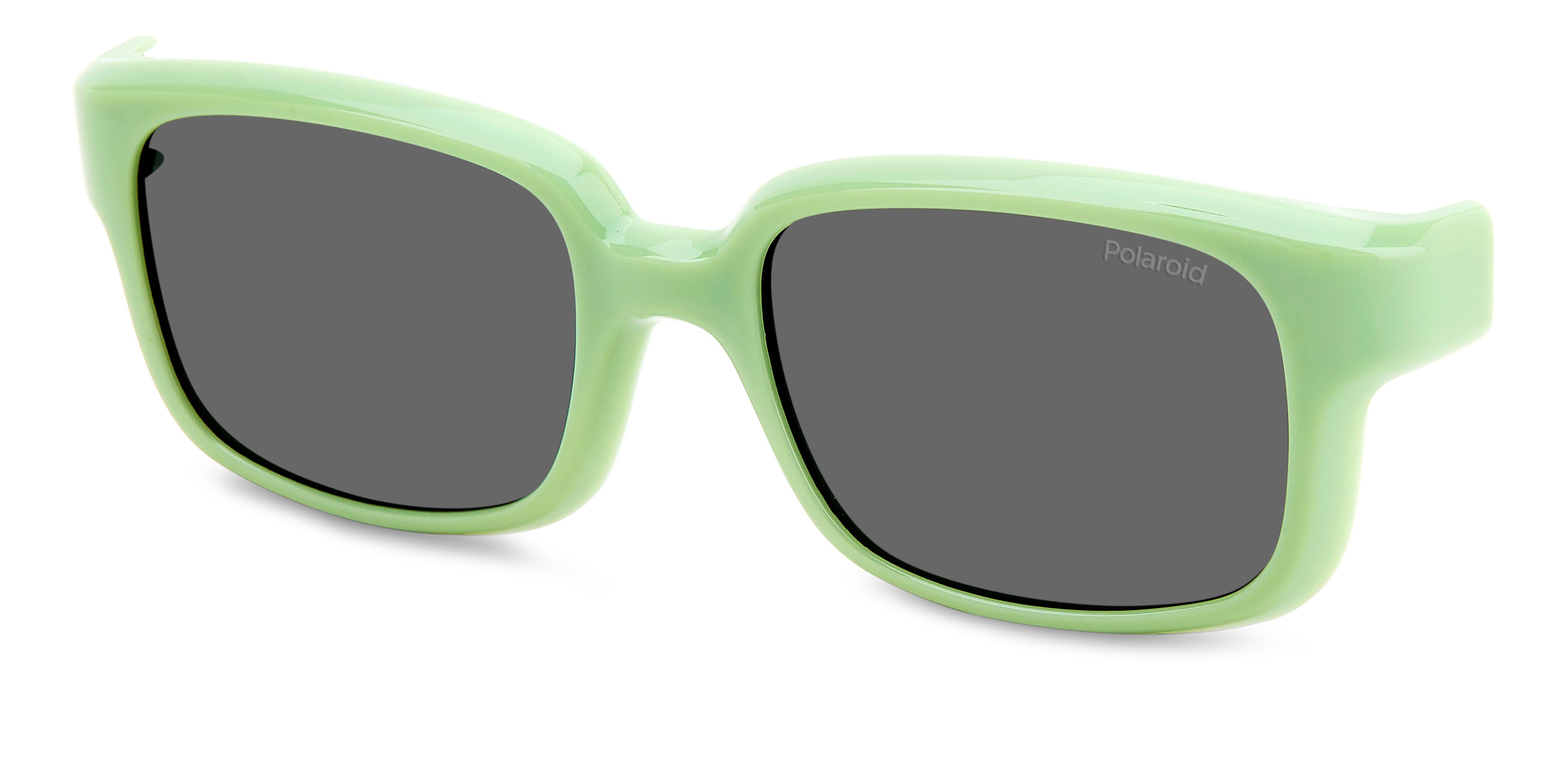 Polaroid Bambino Polaroid PLD K005 CL-ON 1ED/M9 Occhiali da sole bambino Plastica Verde Grigio Squadrata Polarizzata