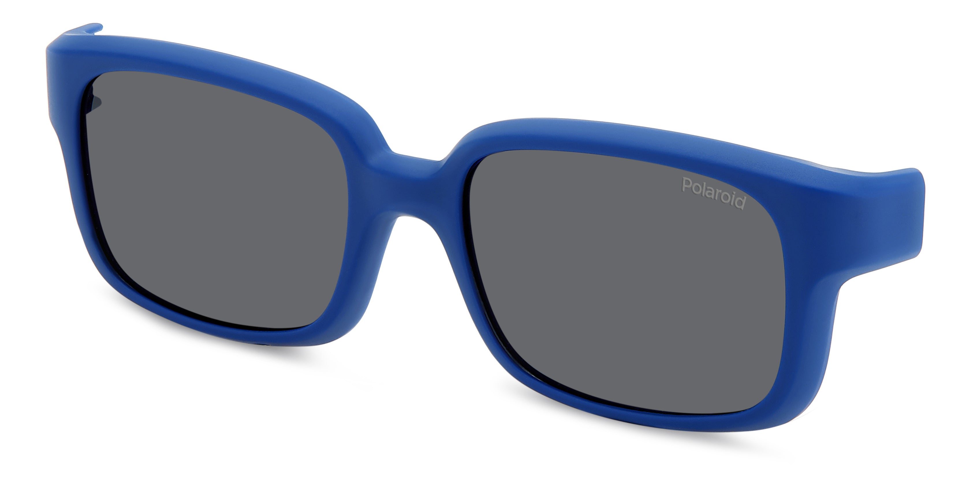 Polaroid Bambino Polaroid PLD K005 CL-ON FLL/M9 Occhiali da sole bambino Plastica Blu Grigio Squadrata Polarizzata