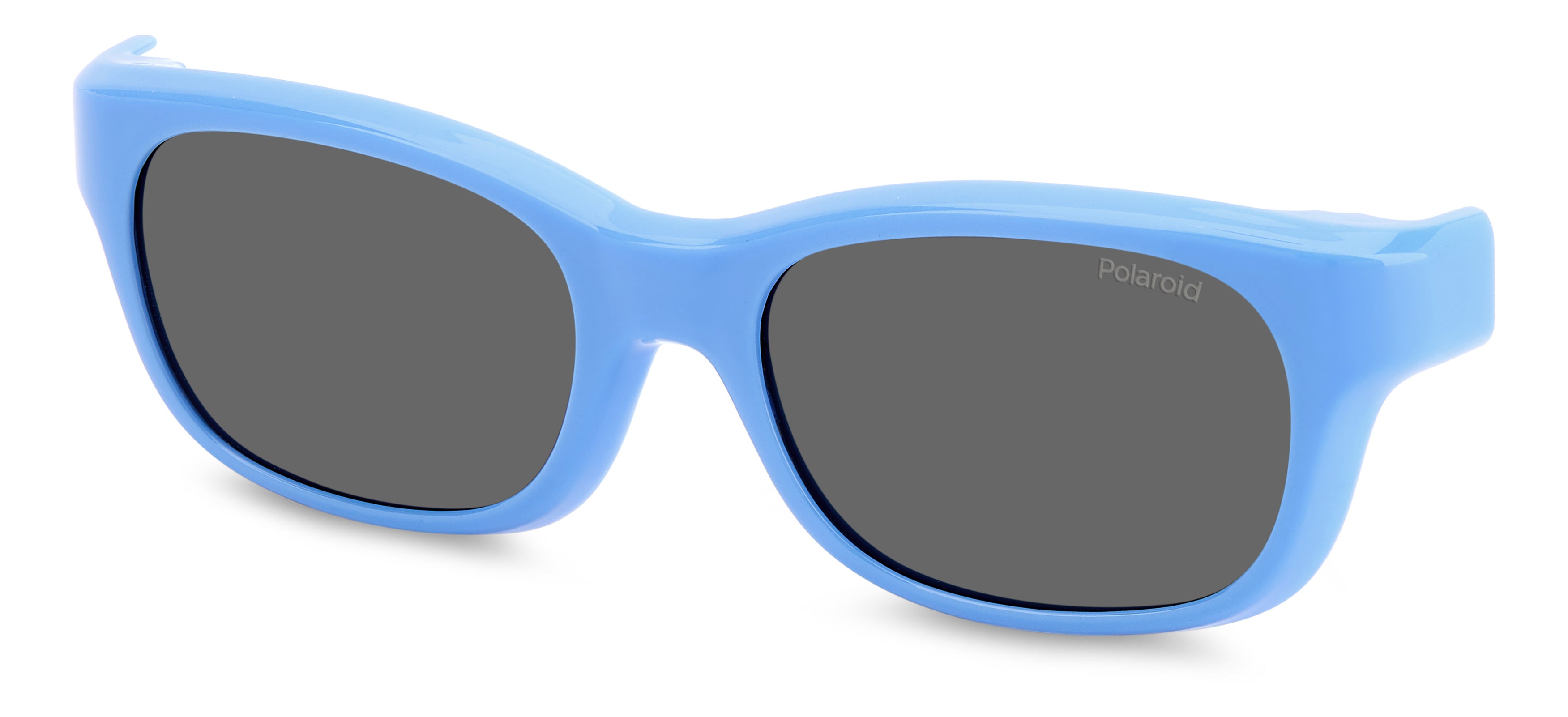 Polaroid Bambino Polaroid PLD K006 CL-ON MVU/M9 Occhiali da sole bambino Plastica Azzurro Grigio Squadrata Polarizzata