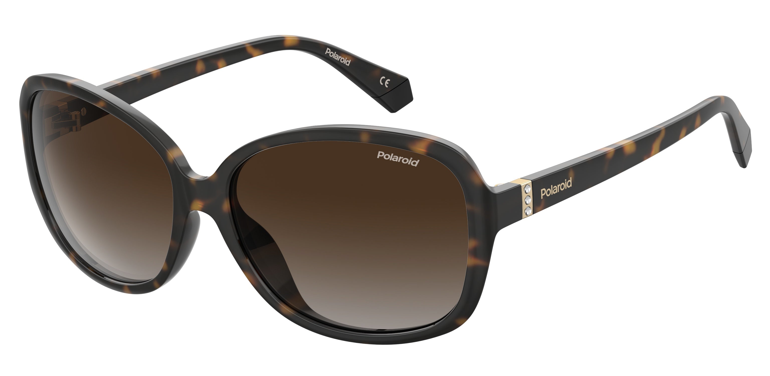 Polaroid Donna Polaroid PLD 4098/S 086/LA Occhiali da sole Plastica Havana Marrone Rotonda Sfumato