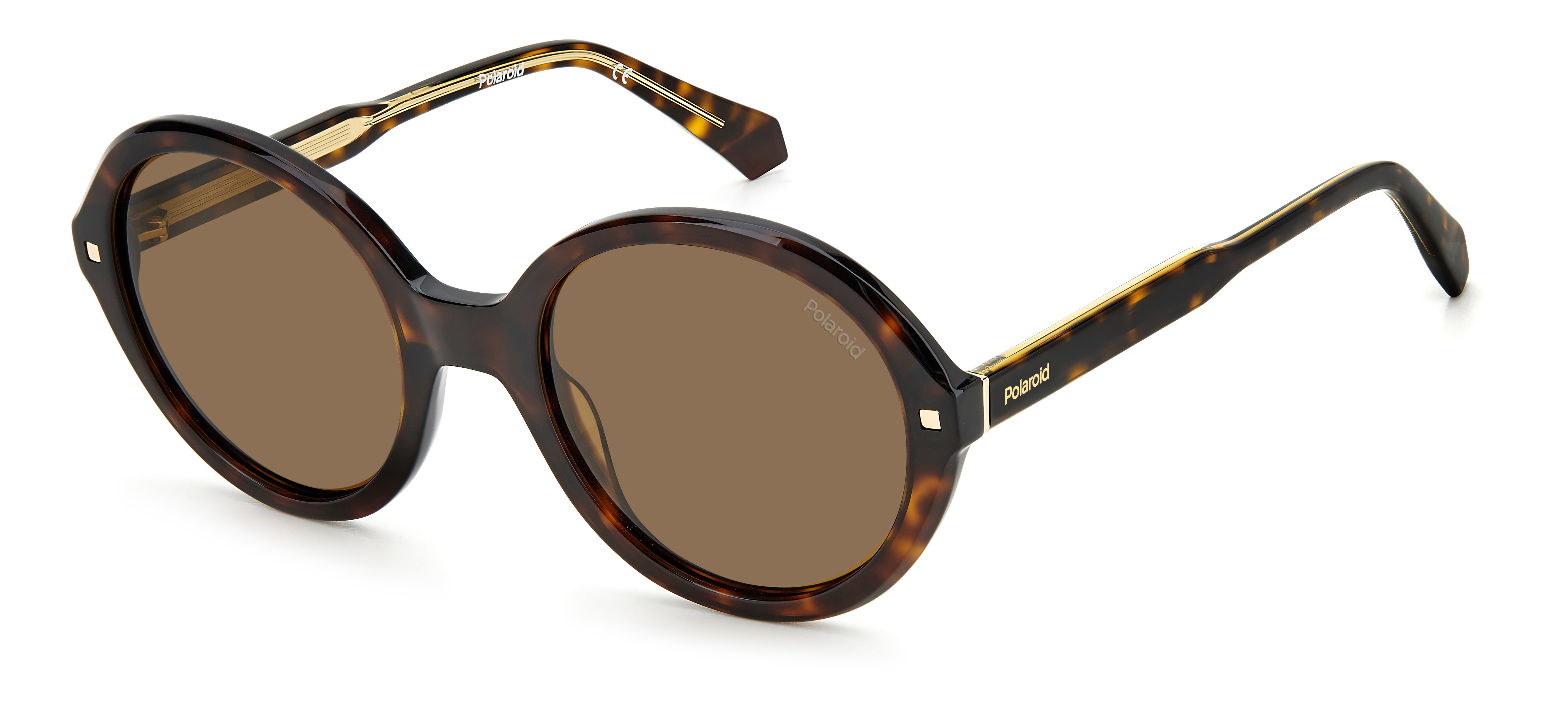 Polaroid Donna Polaroid PLD 4114/S/X 086/SP Occhiali da sole Acetato Havana Rame Rotonda Polarizzata