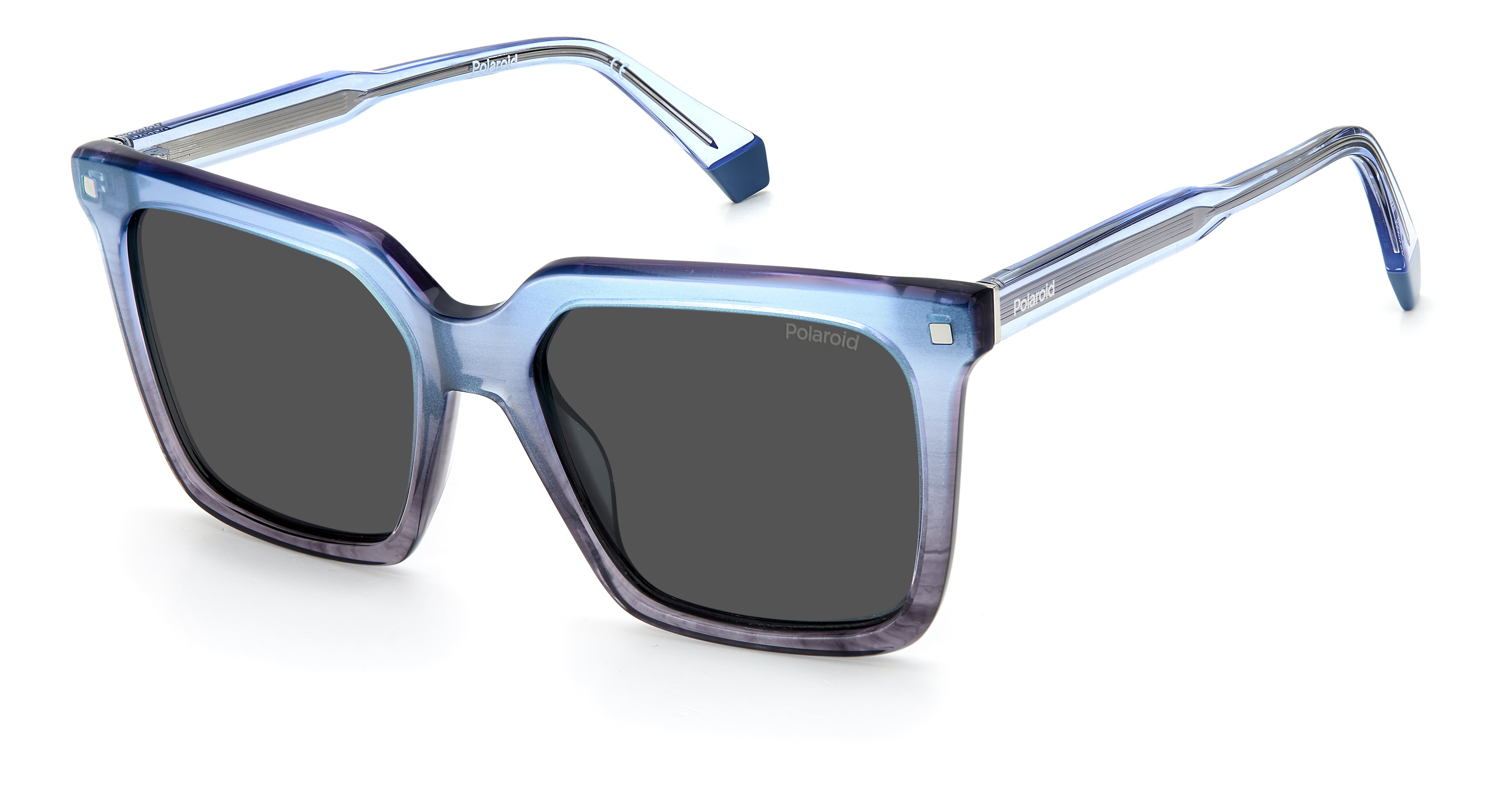 Polaroid Donna Polaroid PLD 4115/S/X WS6/M9 Occhiali da sole Acetato Azzurro Grigio Squadrata Polarizzata