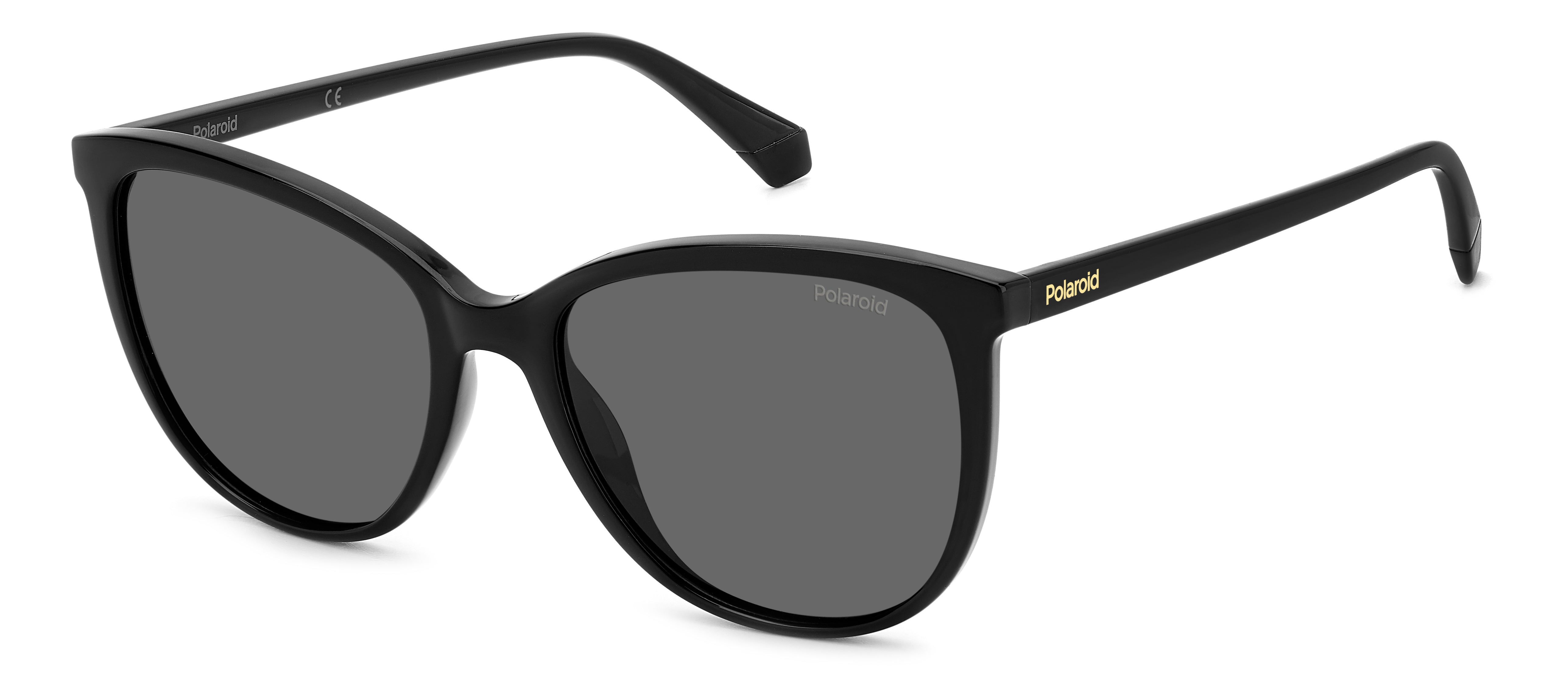 Polaroid Donna Polaroid PLD 4138/S 807/M9 Occhiali da sole Plastica Nero Grigio Cat Eye Polarizzata