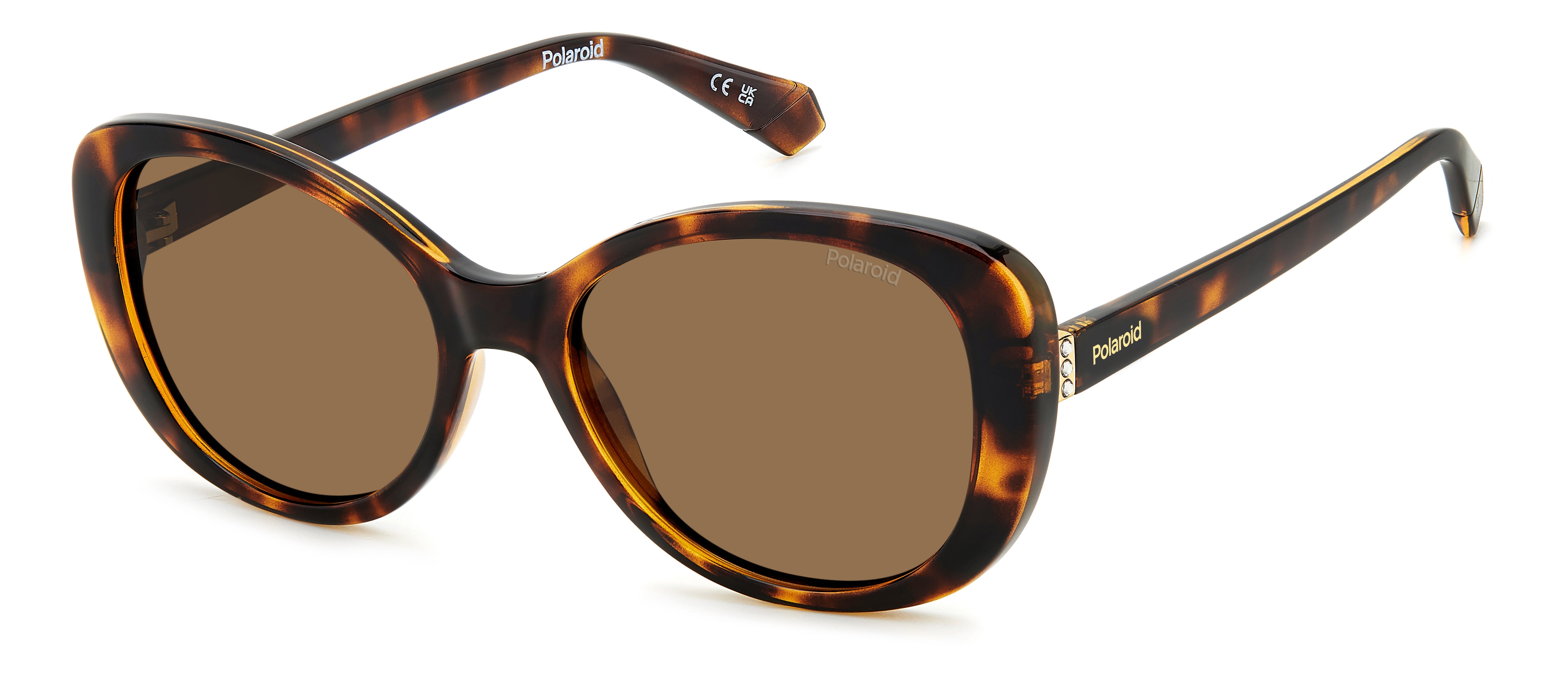 Polaroid Donna Polaroid PLD 4154/S/X 086/SP Occhiali da sole Plastica Havana Marrone Farfalla Polarizzata