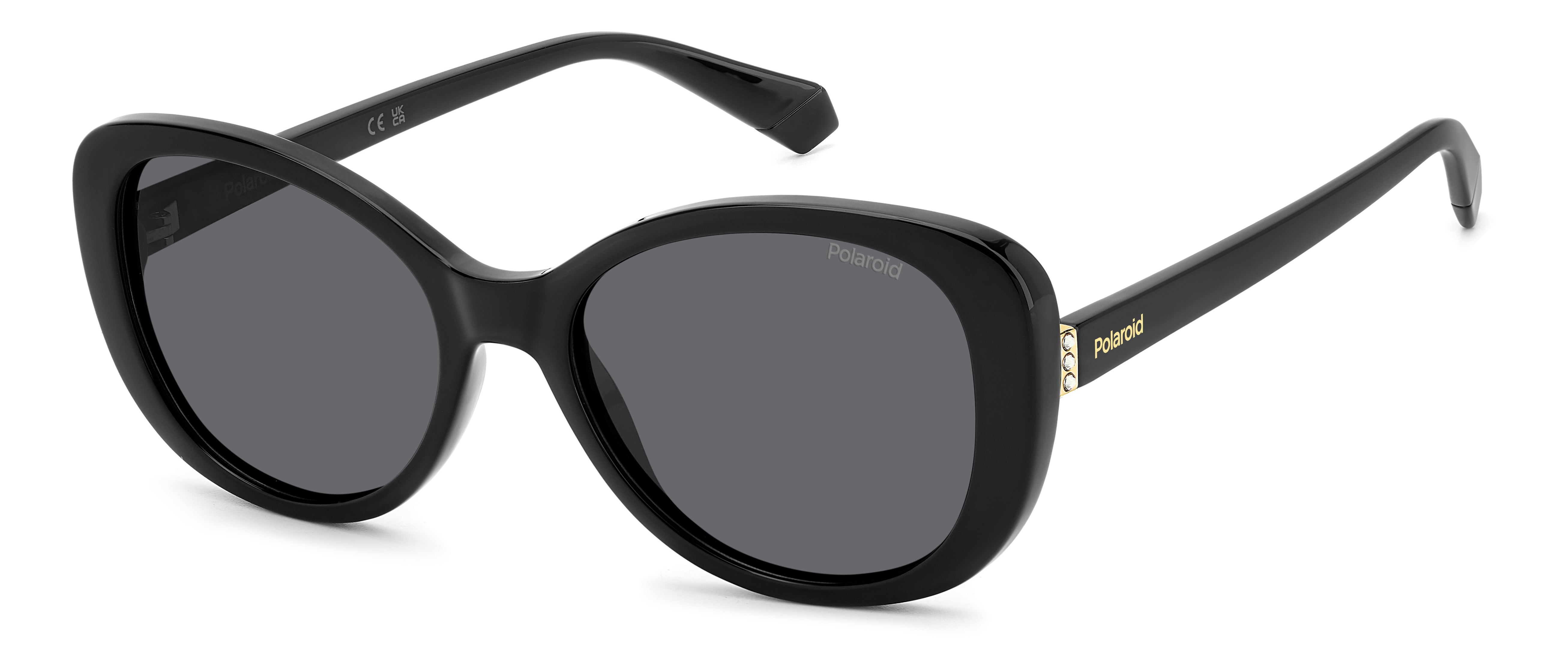 Polaroid Donna Polaroid PLD 4154/S/X 807/M9 Occhiali da sole Plastica Nero Grigio Farfalla Polarizzata
