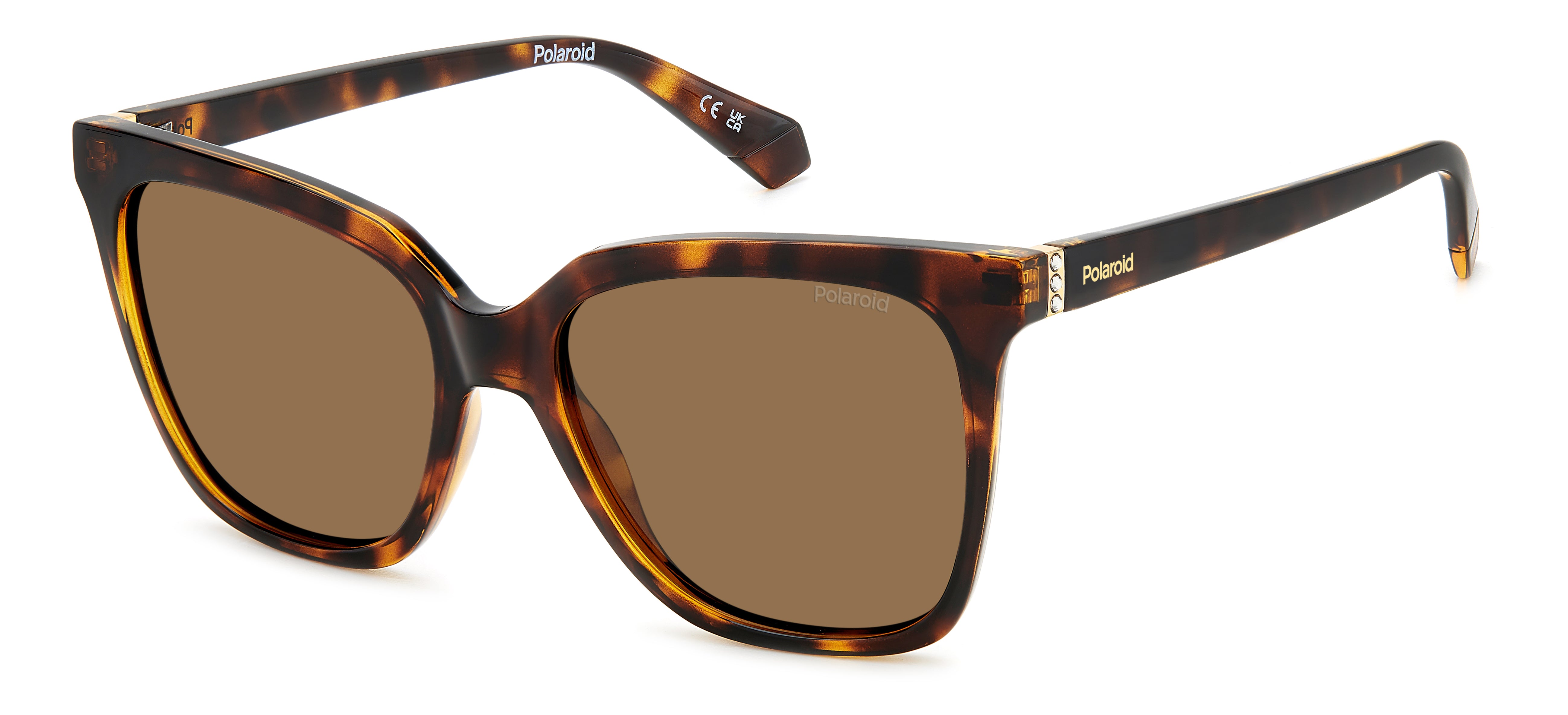 Polaroid Donna Polaroid PLD 4155/S/X 086/SP Occhiali da sole Plastica Havana Marrone Squadrata Polarizzata