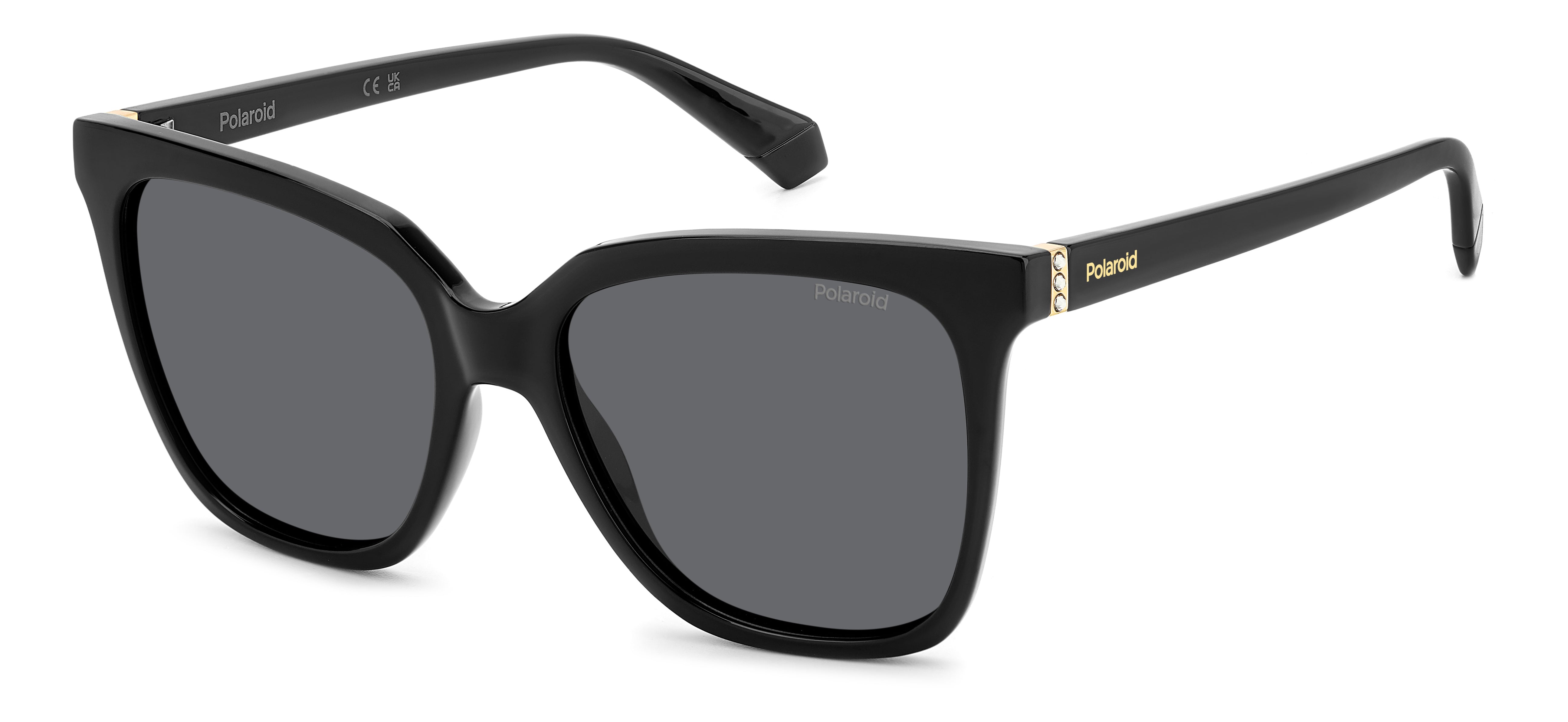 Polaroid Donna Polaroid PLD 4155/S/X 807/M9 Occhiali da sole Plastica Nero Grigio Squadrata Polarizzata