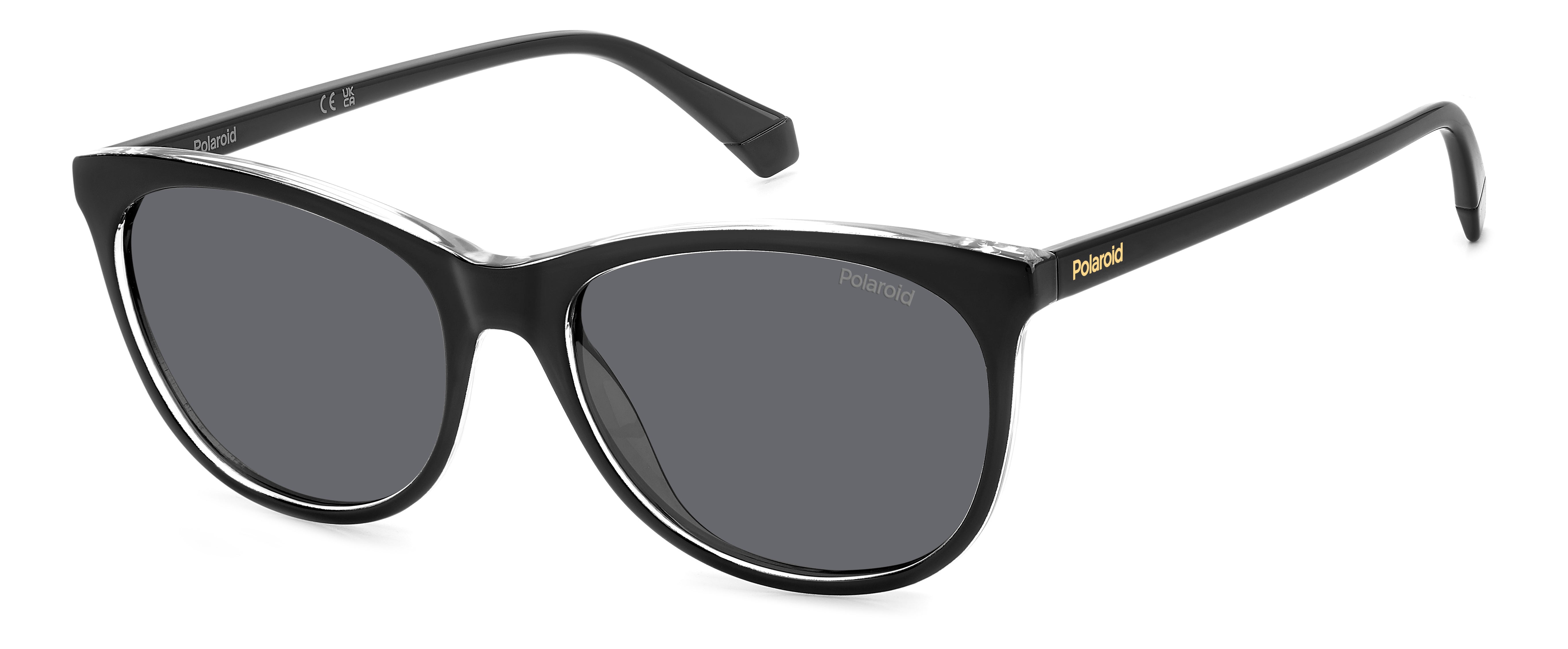 Polaroid Donna Polaroid PLD 4161/S 7C5/M9 Occhiali da sole Policarbonato Nero Grigio Cat Eye Polarizzata