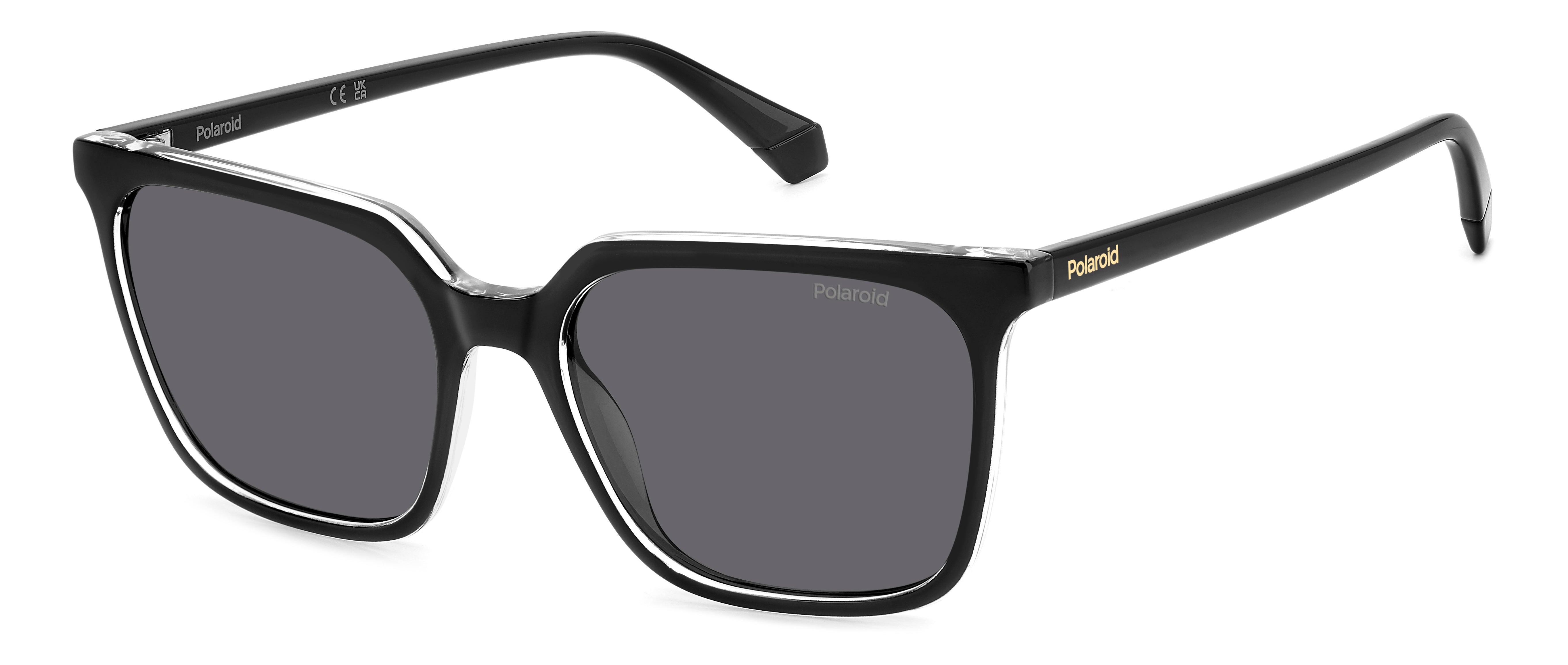 Polaroid Donna Polaroid PLD 4163/S 7C5/M9 Occhiali da sole Policarbonato Nero Grigio Squadrata Polarizzata