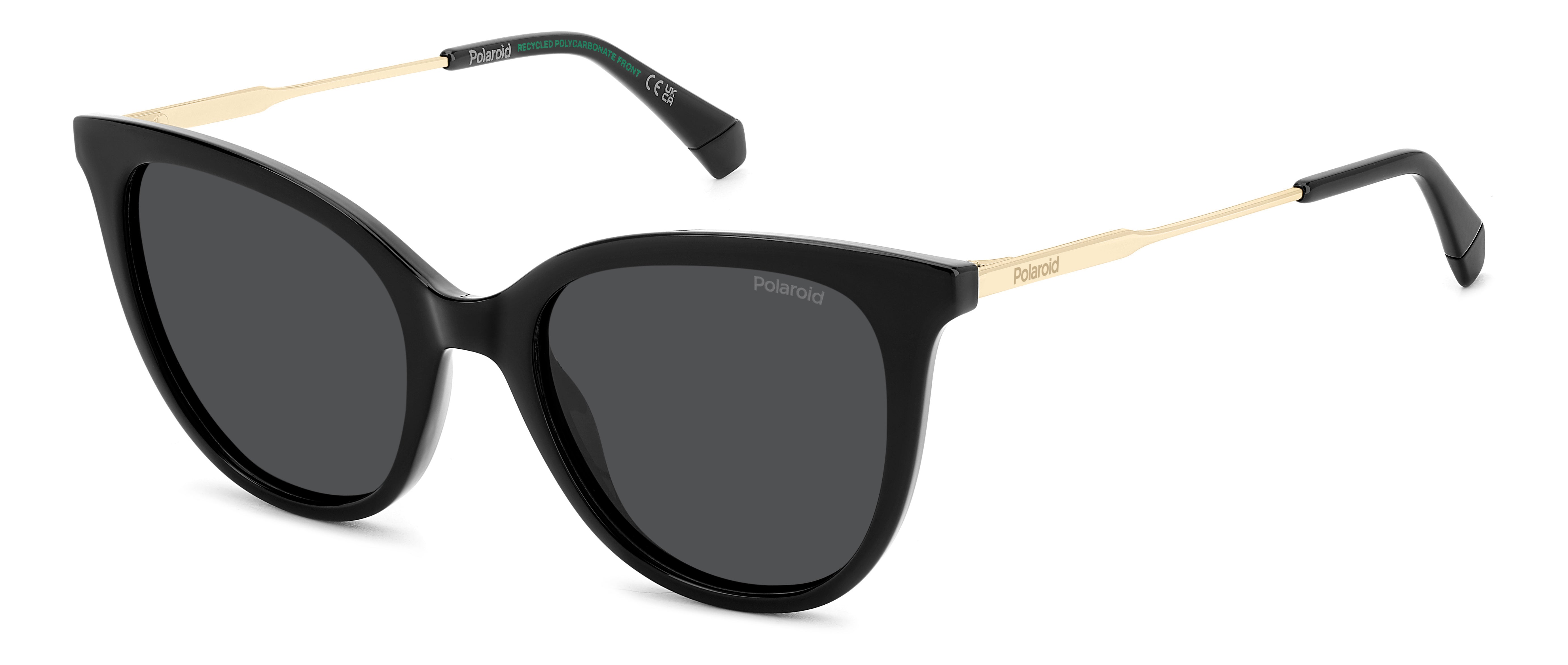 Polaroid Donna Polaroid PLD 4184/S/X 807/M9 Occhiali da sole Policarbonato Nero Grigio Squadrata Polarizzata