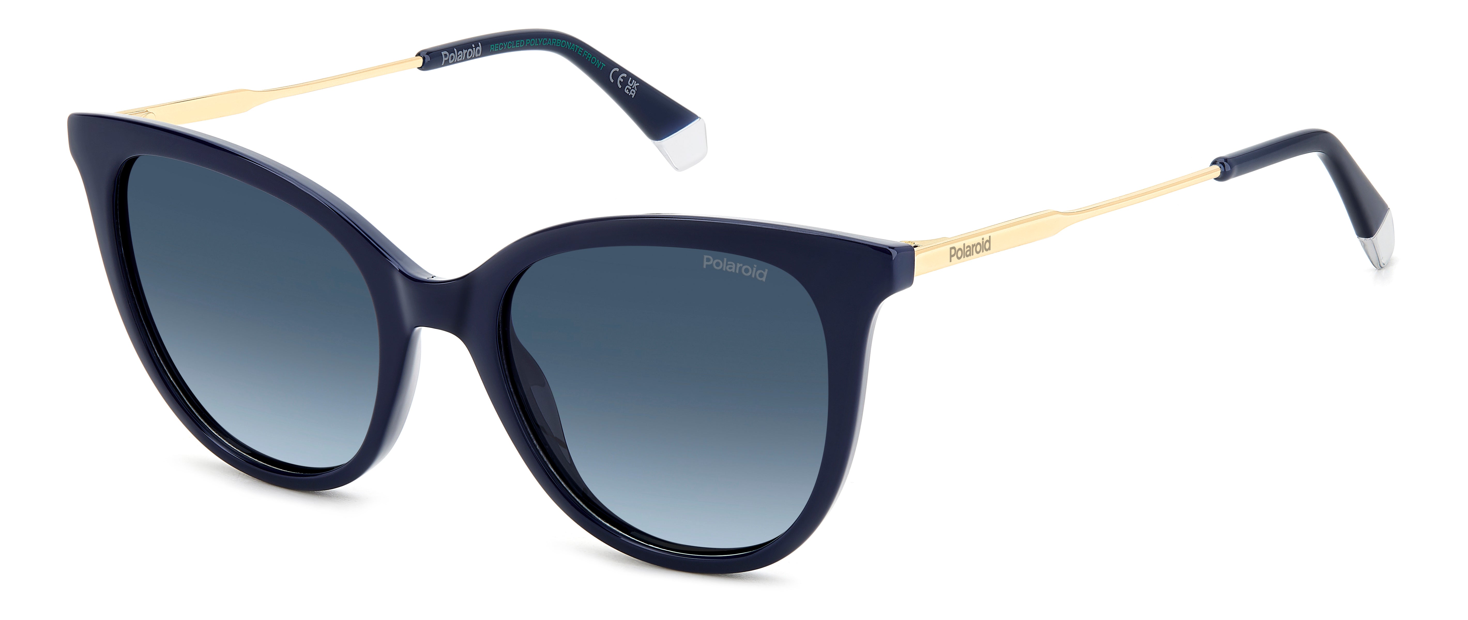 Polaroid Donna Polaroid PLD 4184/S/X PJP/Z7 Occhiali da sole Policarbonato Blu Blu Squadrata Polarizzata Sfumato