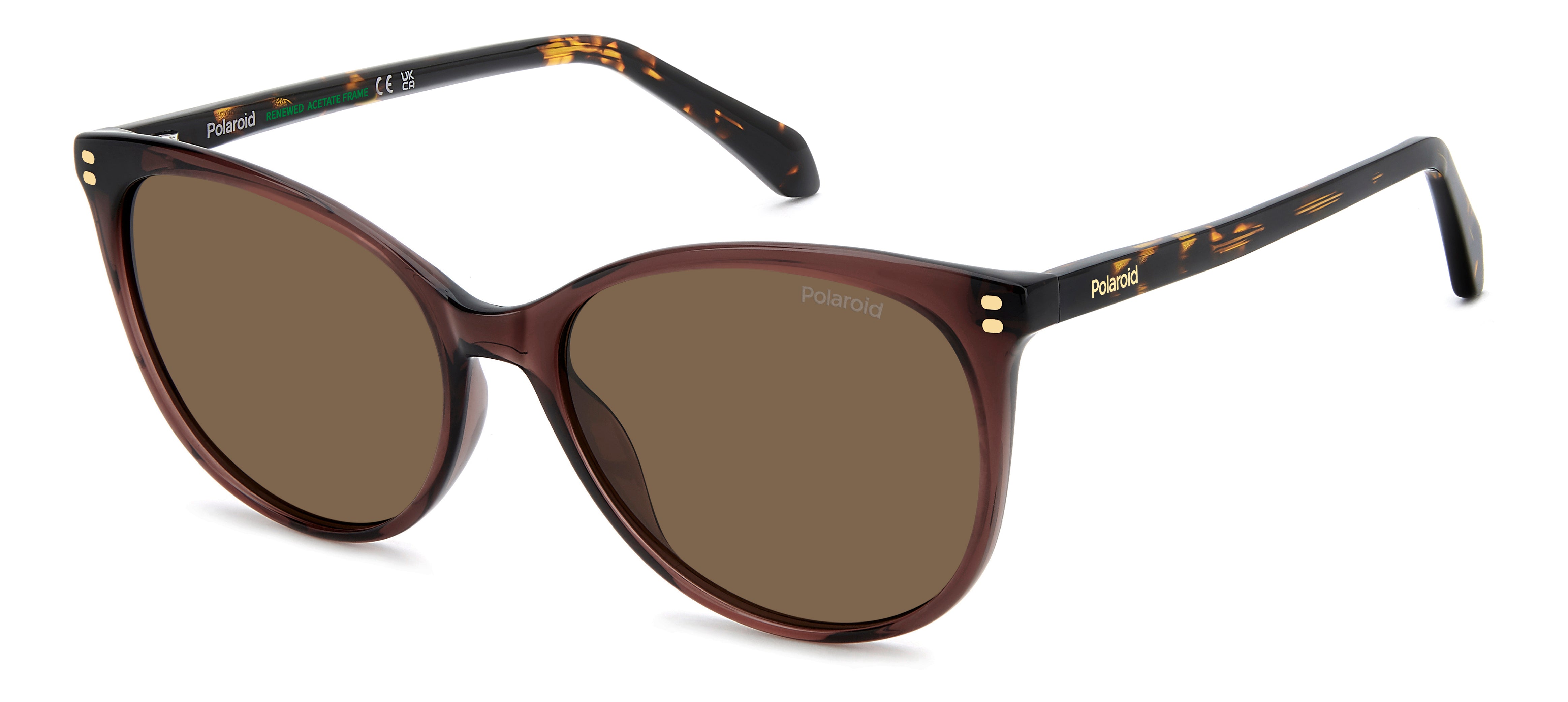Polaroid Donna Polaroid PLD 4200/S/X 09Q/SP Occhiali da sole Acetato Marrone Marrone Cat Eye Polarizzata