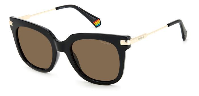Polaroid Donna Polaroid PLD 6180/S 807/SP Occhiali da sole Plastica Nero Rame Squadrata Polarizzata
