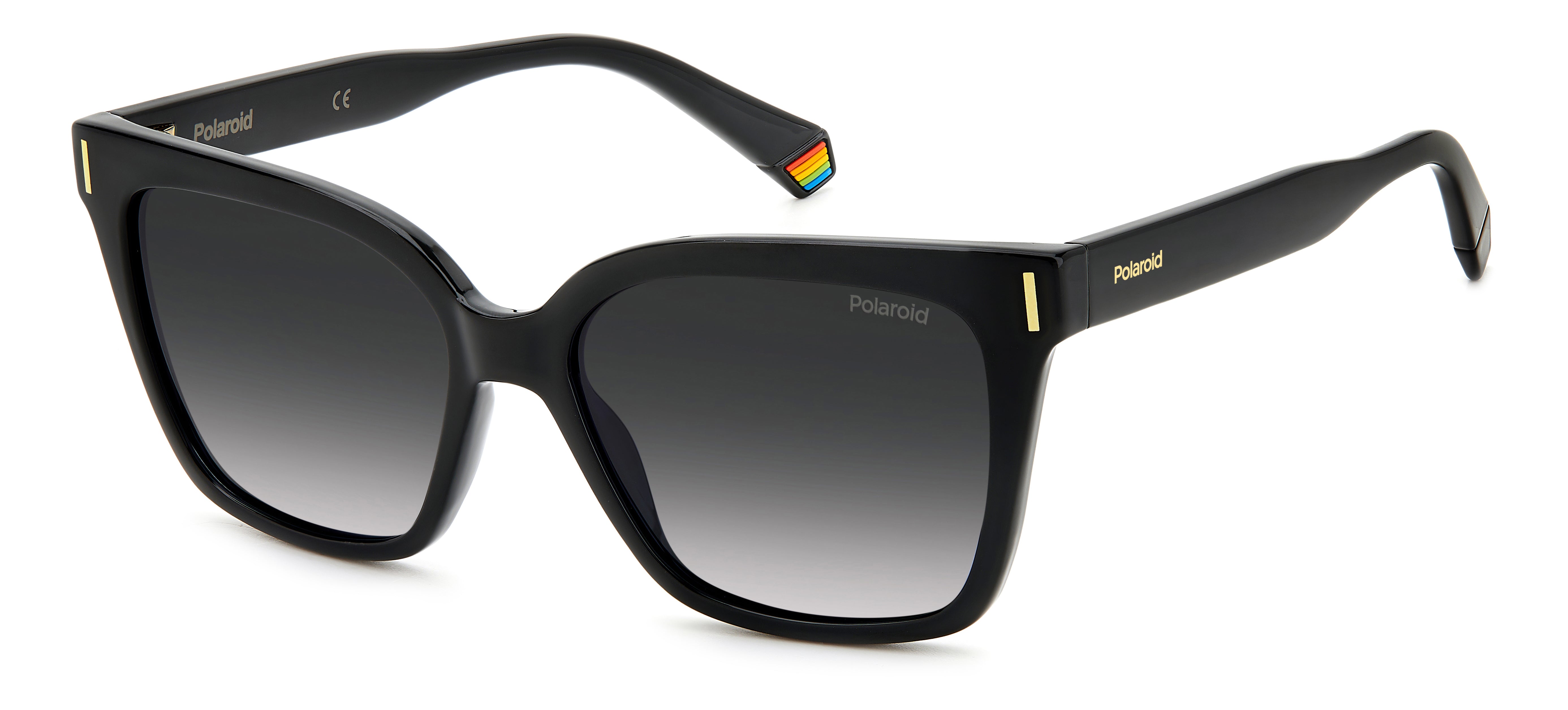 Polaroid Donna Polaroid PLD 6192/S 807/WJ Occhiali da sole Plastica Nero Grigio Squadrata Polarizzata Sfumato