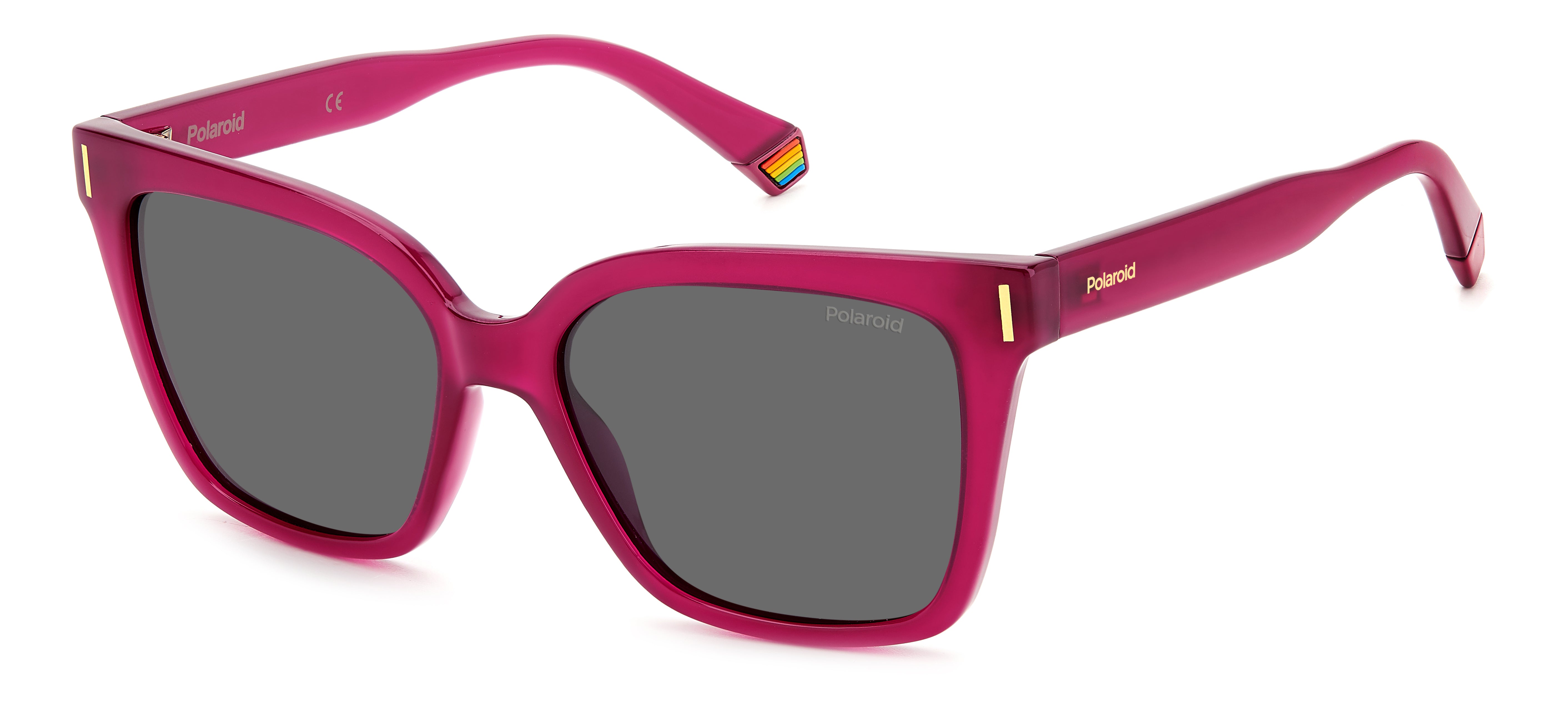 Polaroid Donna Polaroid PLD 6192/S MU1/M9 Occhiali da sole Plastica Fucsia Grigio Squadrata Polarizzata