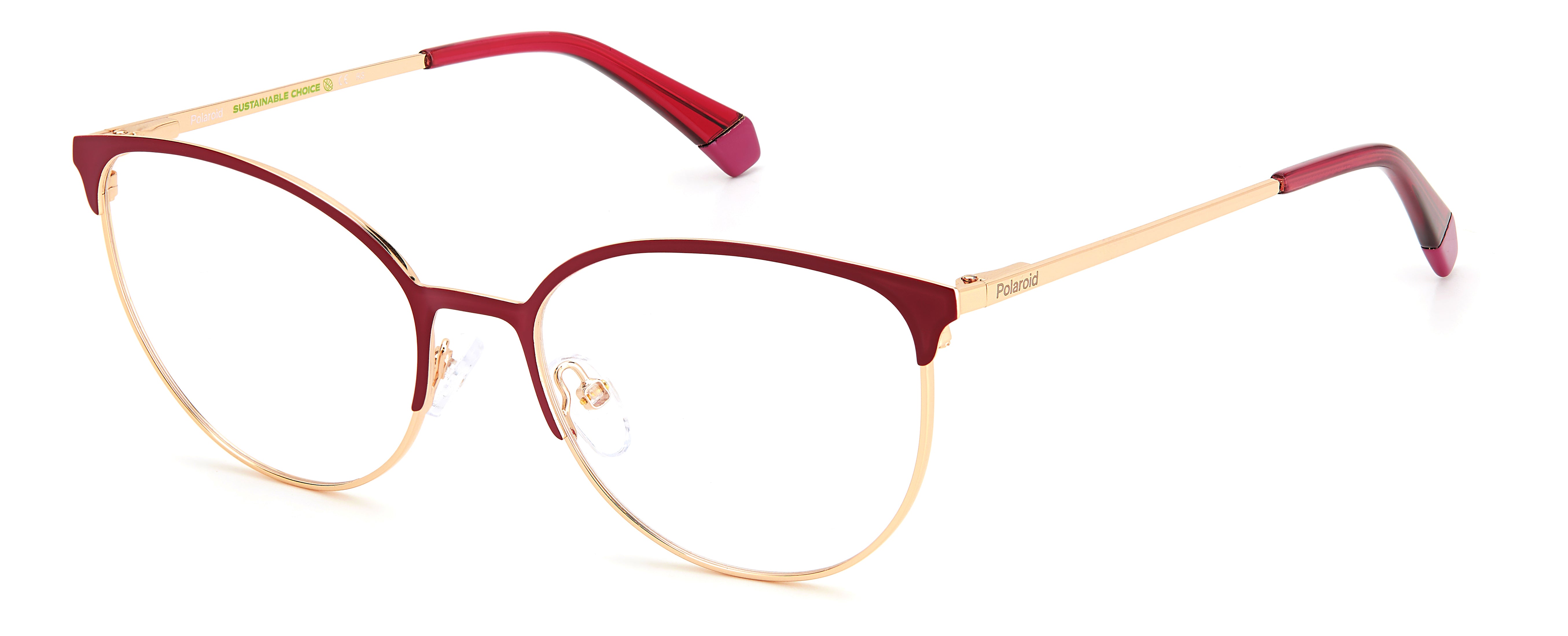 Polaroid Donna Polaroid PLD D443 IBJ Montature da vista Acciaio Oro rosso Cat Eye