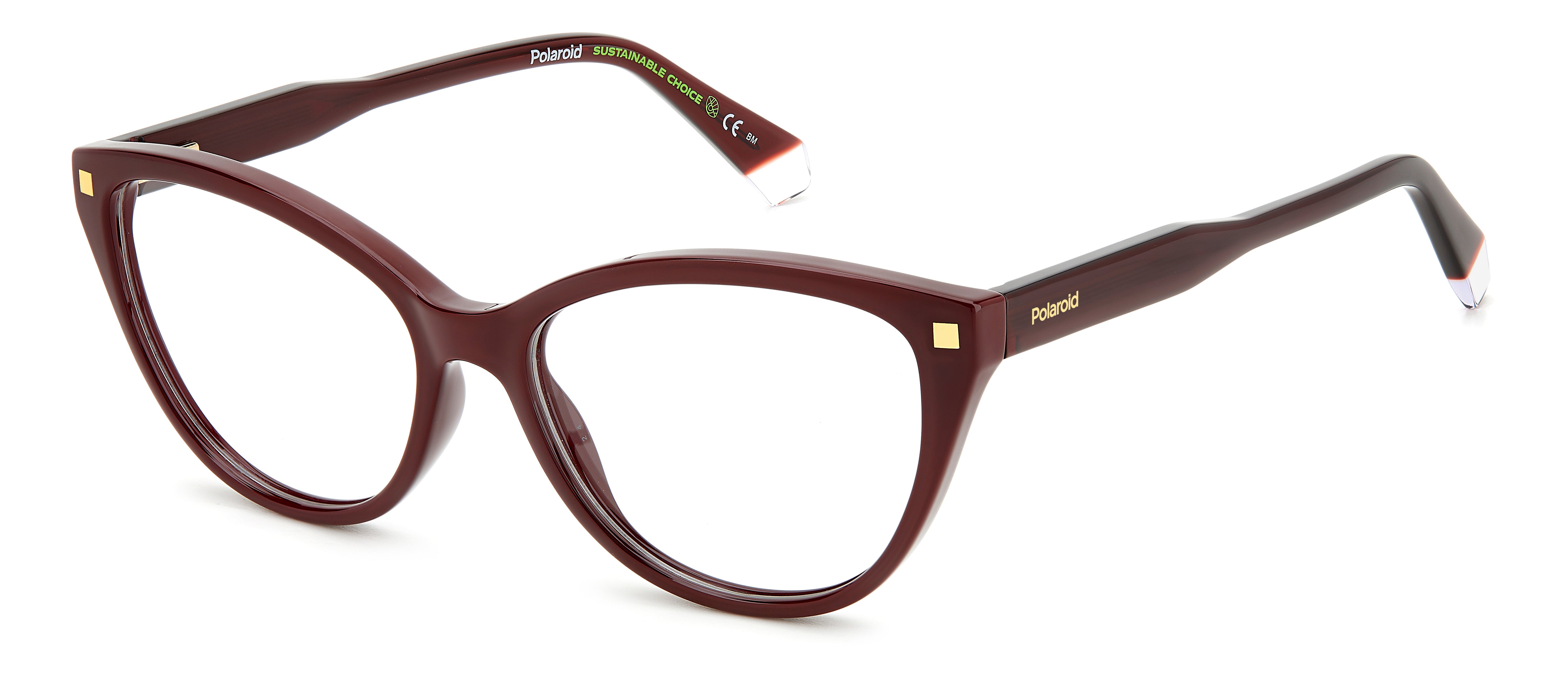 Polaroid Donna Polaroid PLD D493 LHF Montature da vista Plastica Borgogna Cat Eye