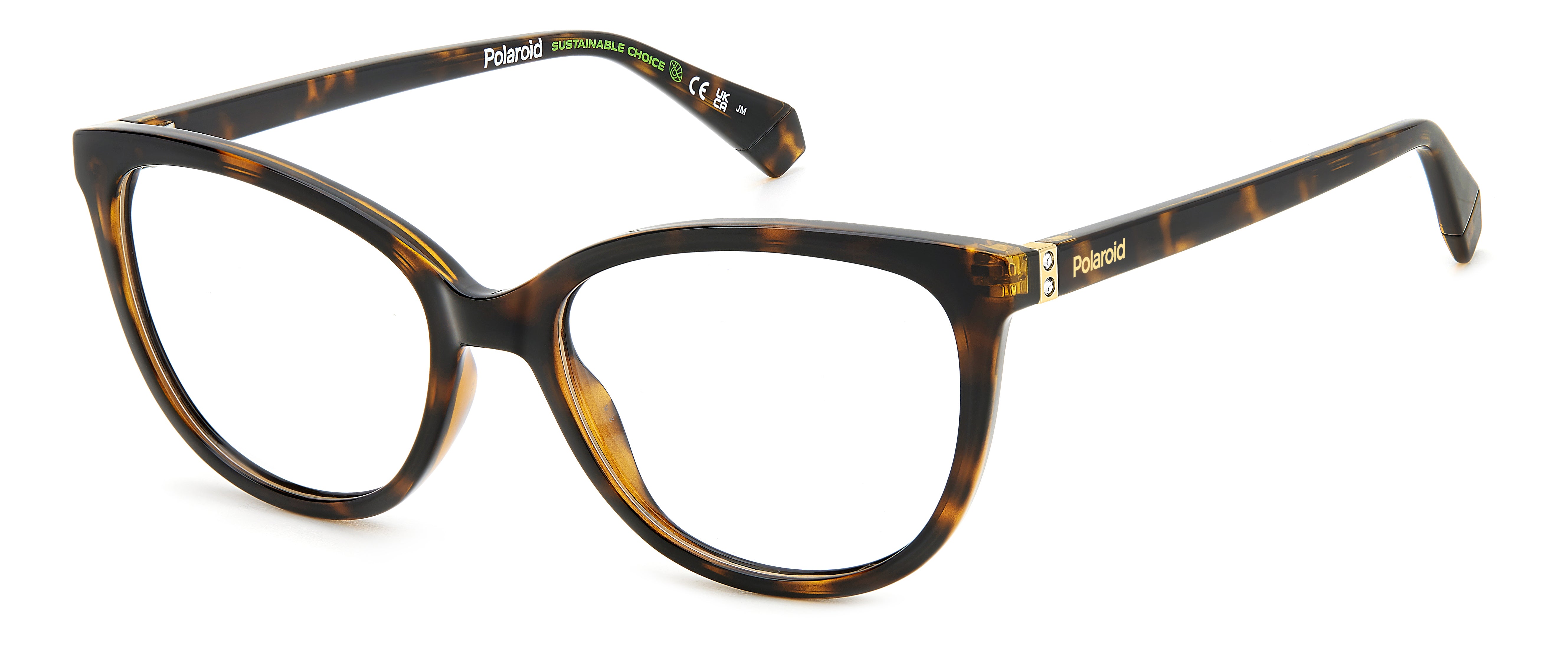 Polaroid Donna Polaroid PLD D504 086 Montature da vista Plastica Havana Cat Eye Polaroid Donna Polaroid PLD D504 086 Montature da vista Plastica Havana Cat Eye