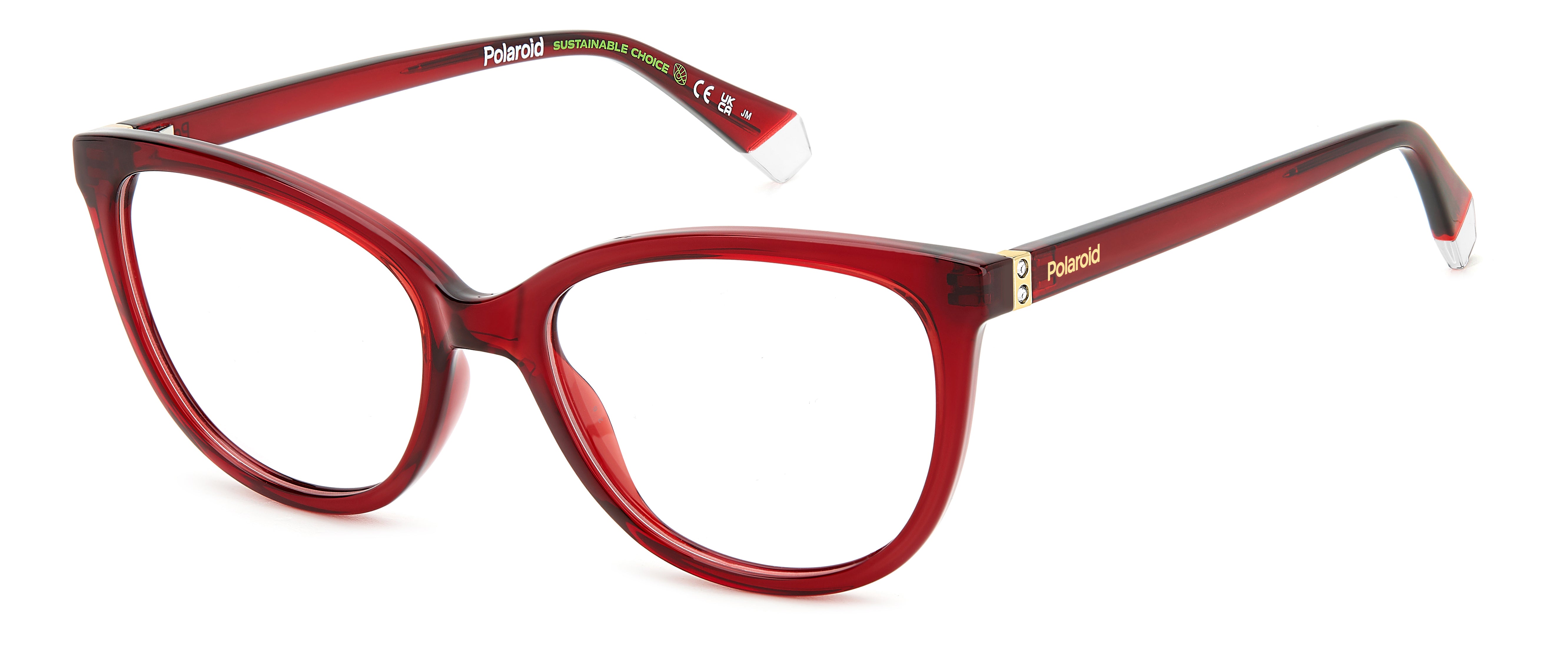 Polaroid Donna Polaroid PLD D504 LHF Montature da vista Plastica Borgogna Cat Eye