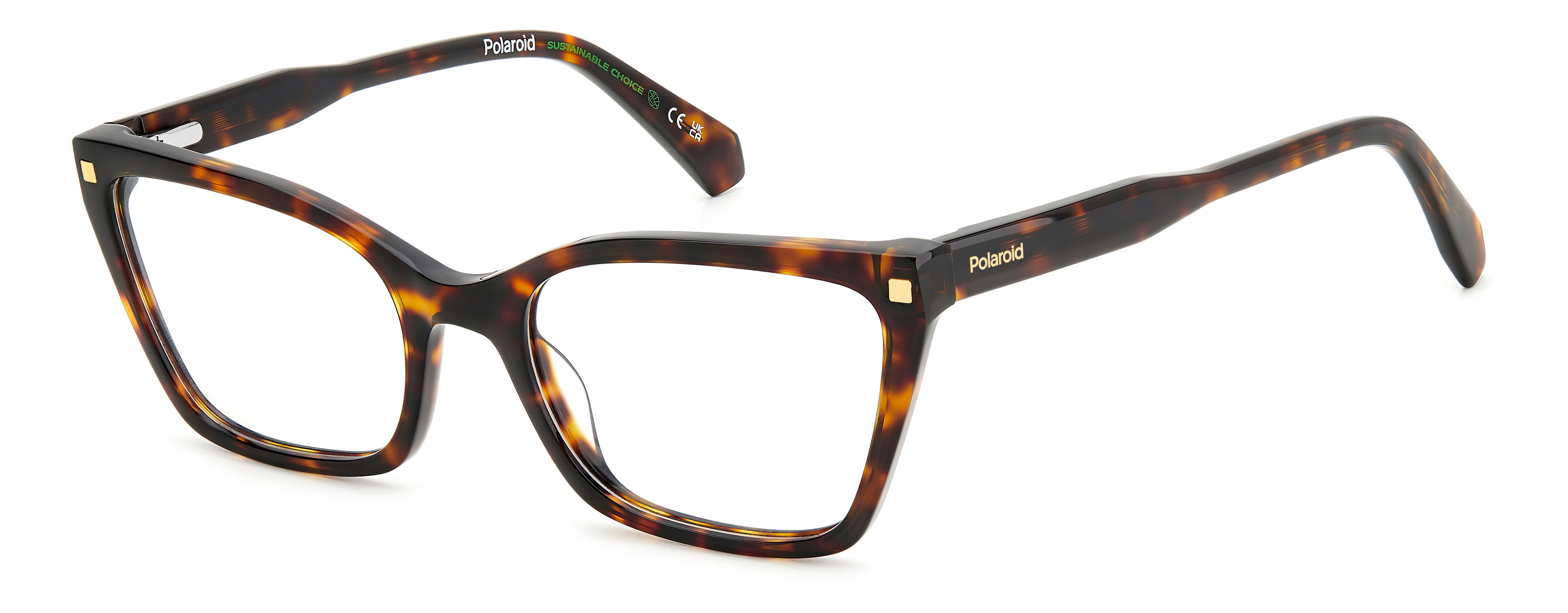 Polaroid Donna Polaroid PLD D520 086 Montature da vista Bio-acetato Havana Squadrata Polaroid Donna Polaroid PLD D520 086 Montature da vista Bio-acetato Havana Squadrata