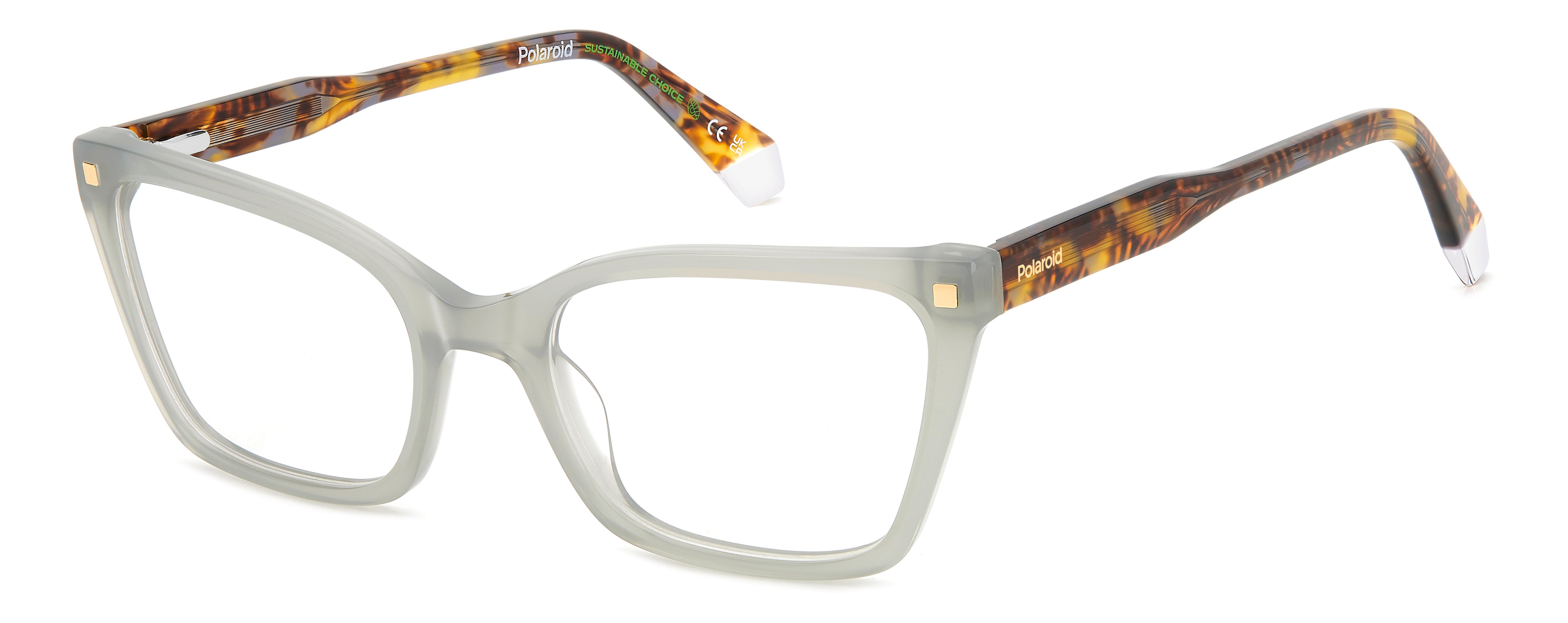 Polaroid Donna Polaroid PLD D520 1ED Montature da vista Bio-acetato Verde Squadrata