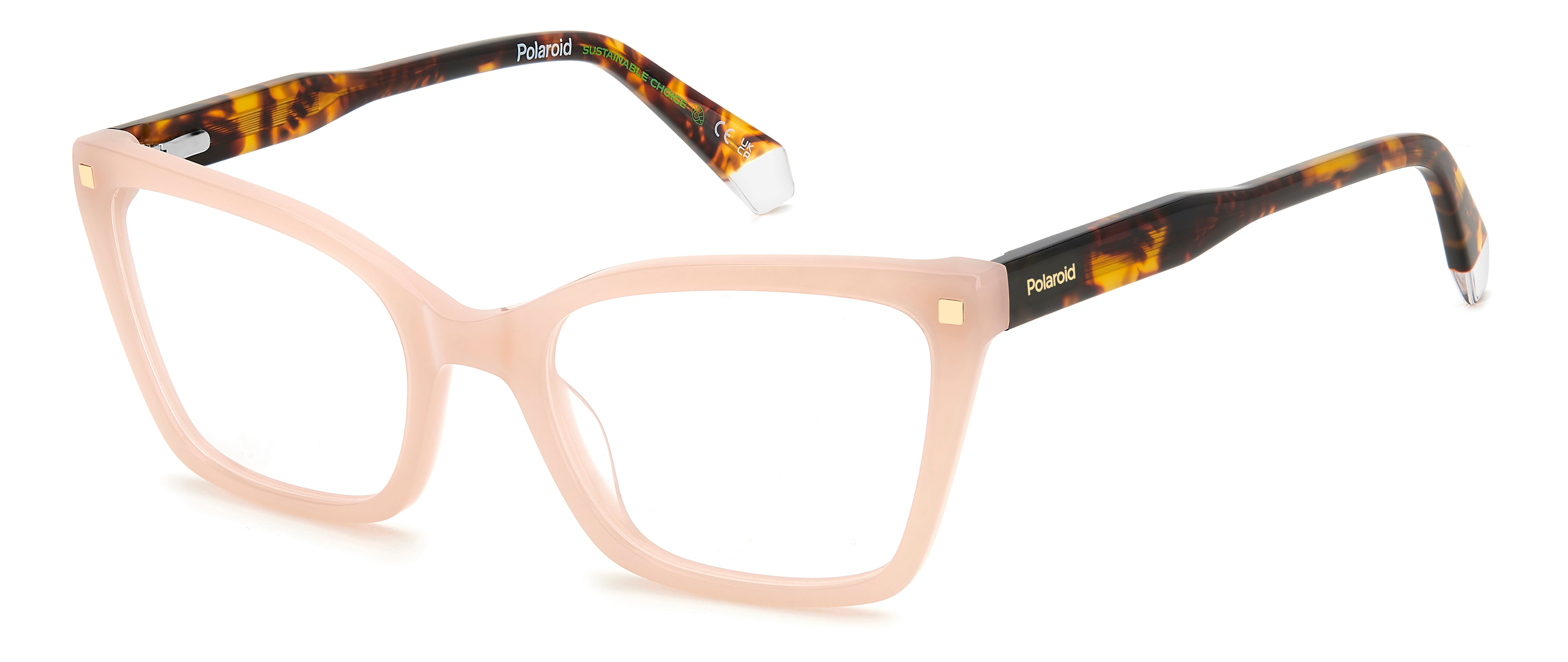 Polaroid Donna Polaroid PLD D520 35J Montature da vista Bio-acetato Rosa Squadrata