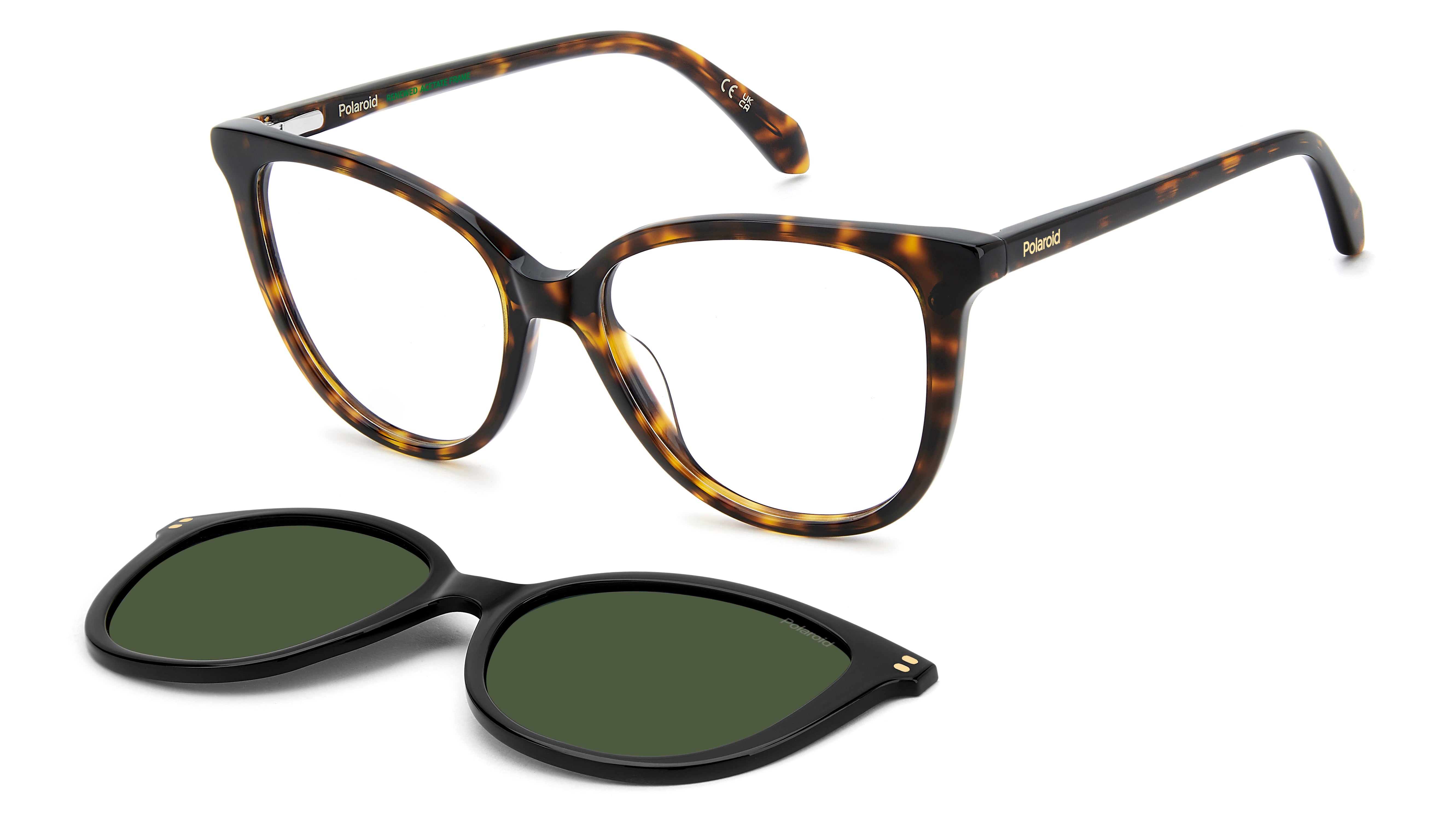 Polaroid Donna Polaroid PLD D605/C 086/UC Montature da vista Acetato Havana Verde Farfalla Polarizzata Polaroid Donna Polaroid PLD D605/C 086/UC Montature da vista Acetato Havana Verde Farfalla Polarizzata