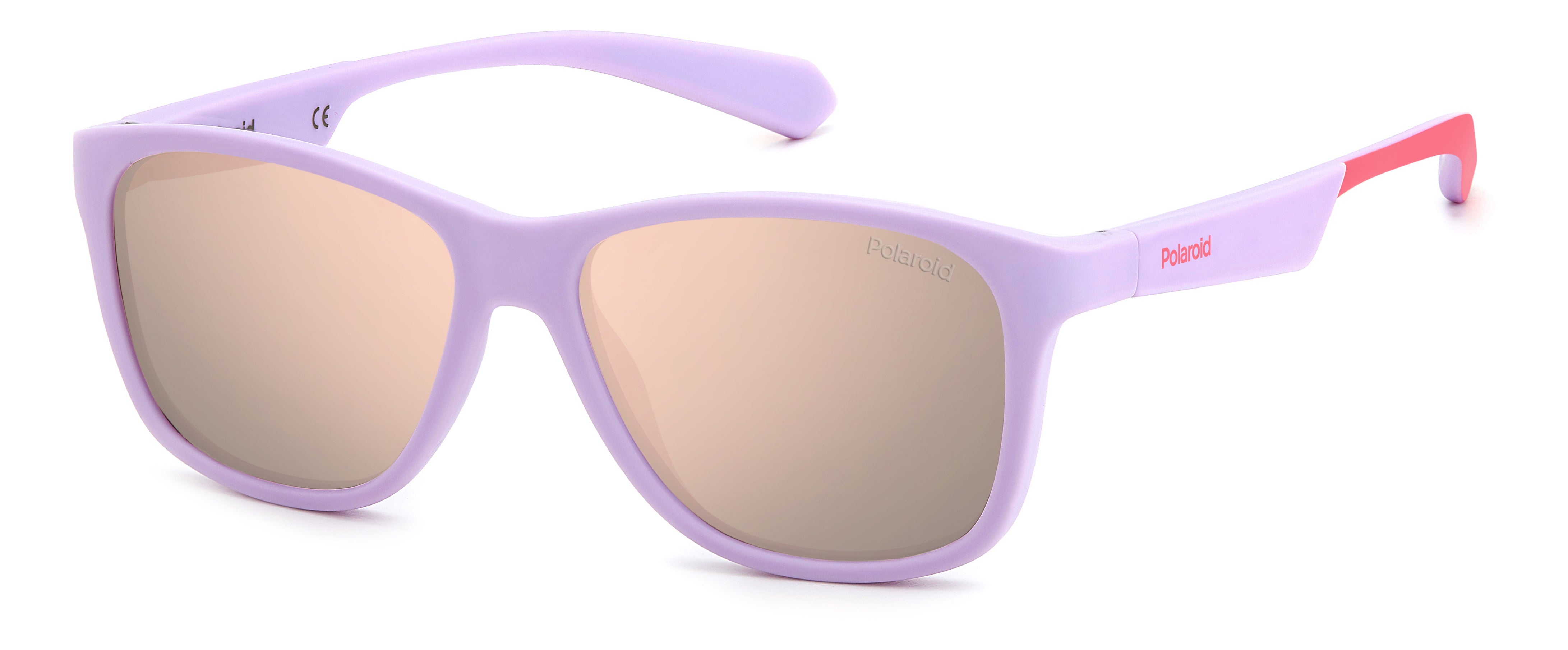 Polaroid Junior Polaroid PLD 8052/S QCK/JQ Occhiali da sole bambino Plastica Viola opaco Multicolore Squadrata Polarizzata Multistrato