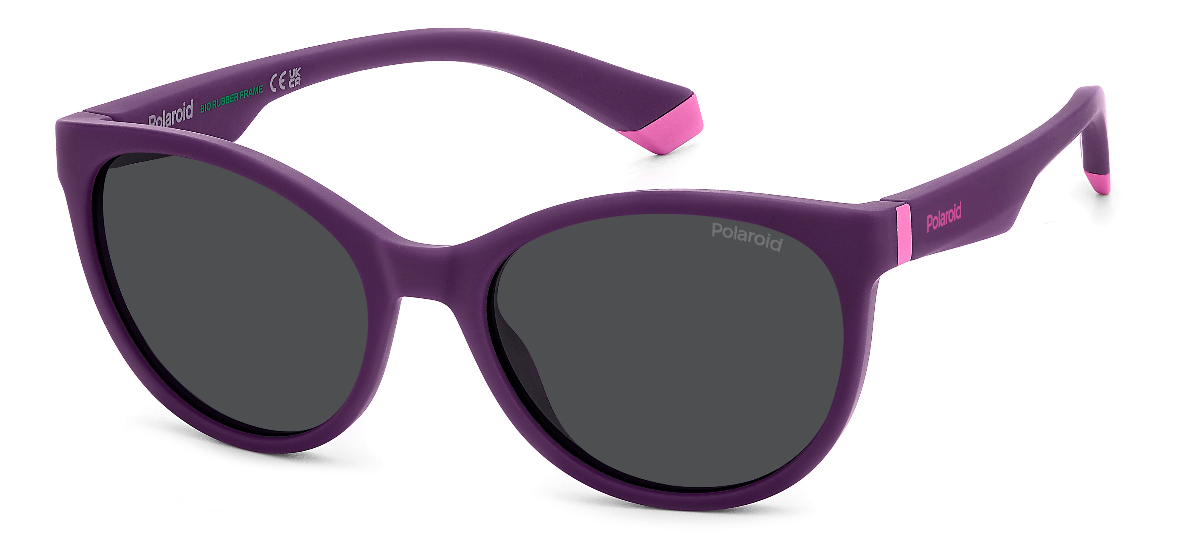 Polaroid Junior Polaroid PLD 8065/S B3V/M9 Occhiali da sole bambino Viola Grigio Cat Eye Polarizzata