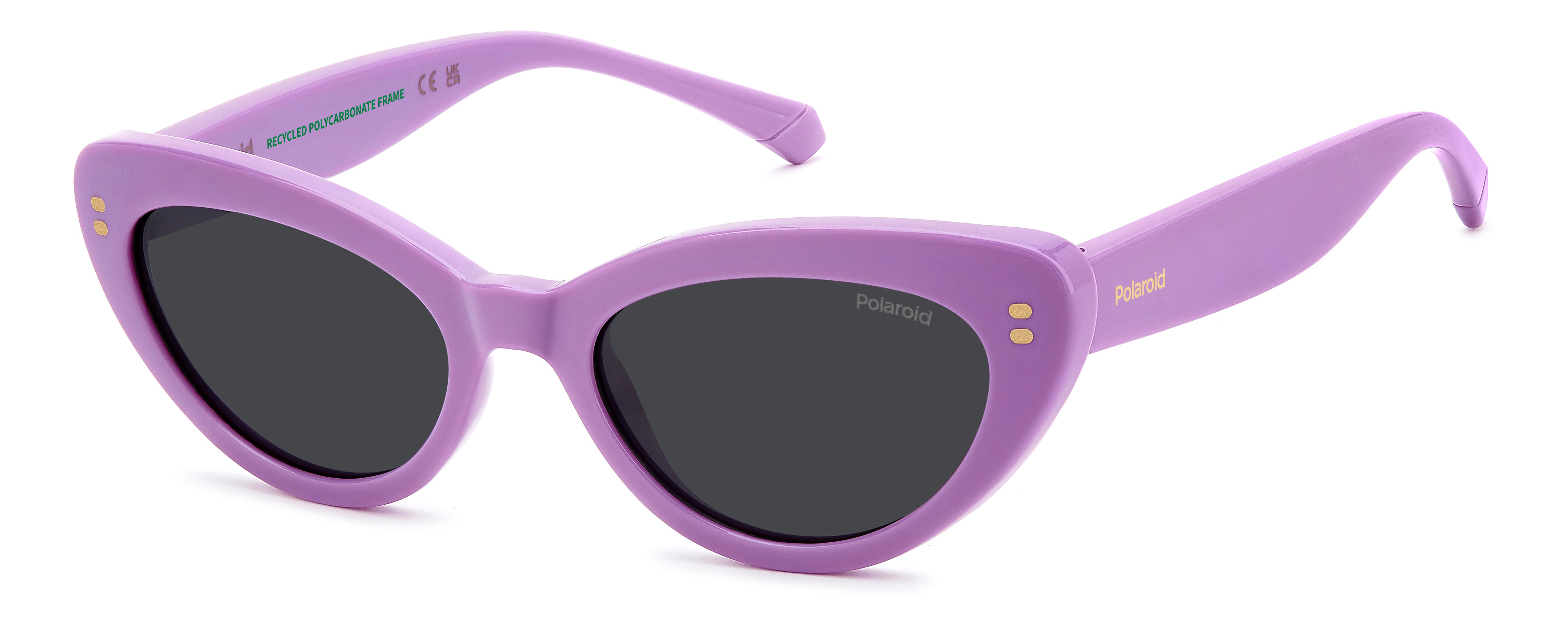 Polaroid Junior Polaroid PLD 8068/S B3V/M9 Occhiali da sole bambino Policarbonato Viola Grigio Cat Eye Polarizzata Polaroid Junior Polaroid PLD 8068/S B3V/M9 Occhiali da sole bambino Policarbonato Viola Grigio Cat Eye Polarizzata