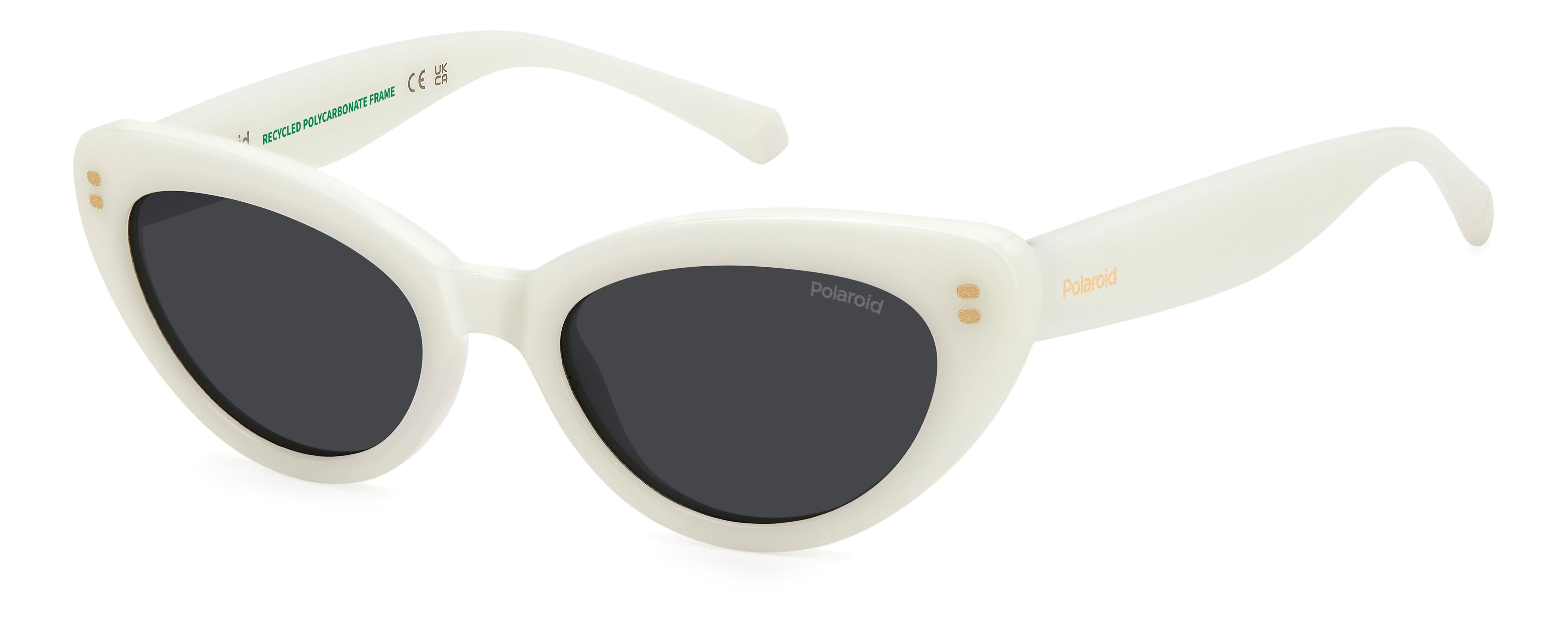 Polaroid Junior Polaroid PLD 8068/S VK6/M9 Occhiali da sole bambino Policarbonato Bianco Grigio Cat Eye Polarizzata