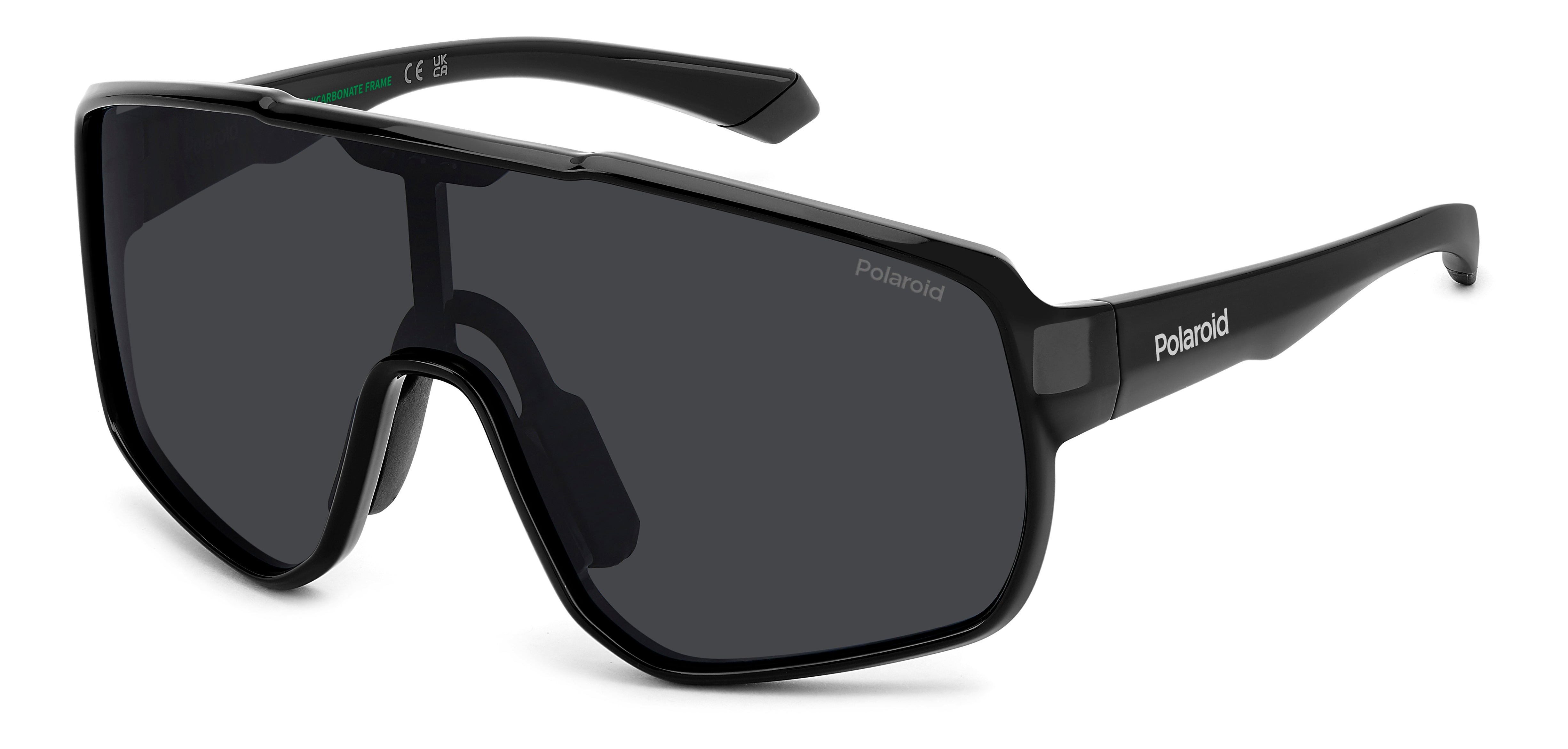 Polaroid Junior Polaroid PLD 8070/S 807/M9 Occhiali da sole bambino Policarbonato Nero Grigio Maschera Polarizzata