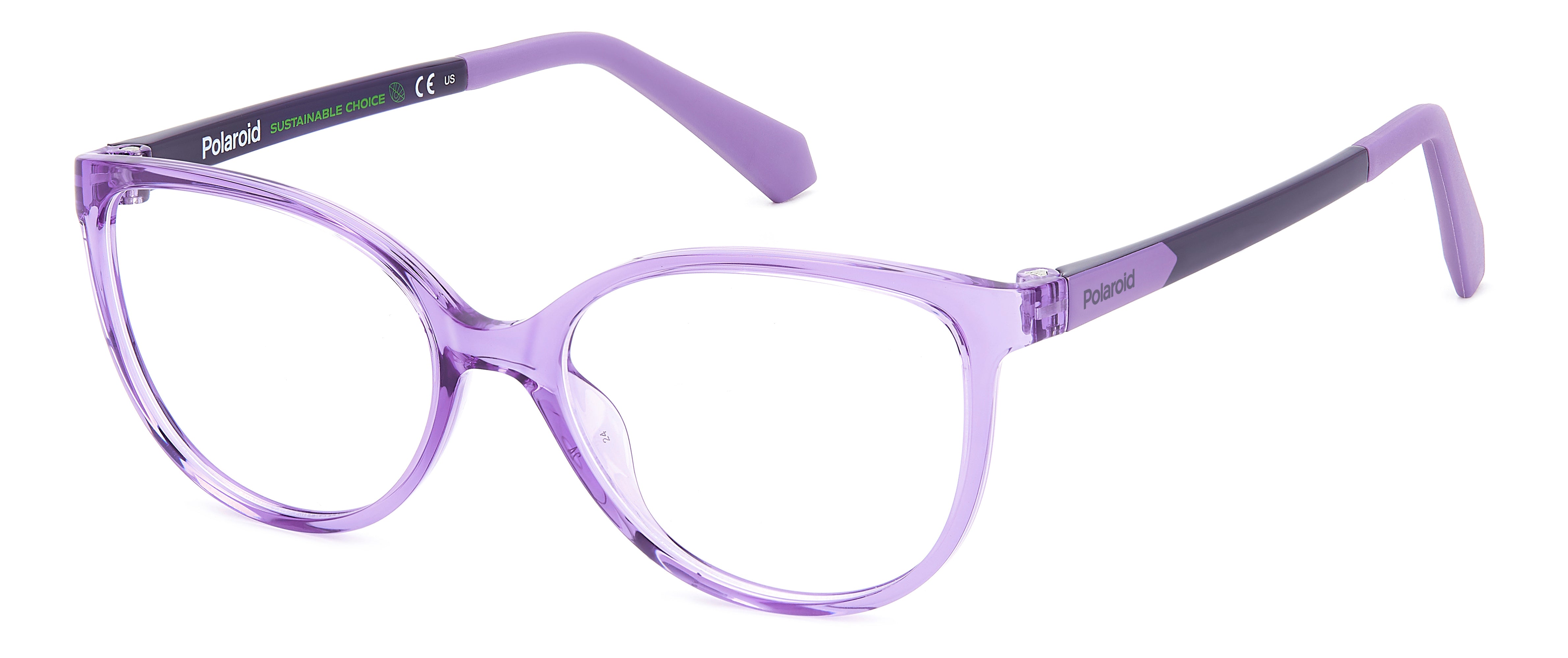 Polaroid Junior Polaroid PLD D825 789 Montature da vista bambino Plastica Lilla Cat Eye